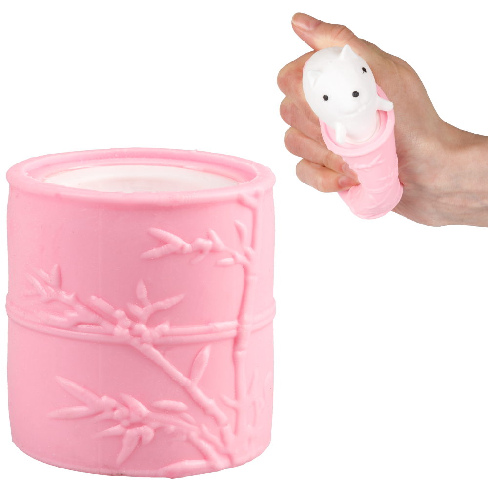 1Toy Жмяка "Выскочка. Бурундук" 5х6х7 см, розово-белый