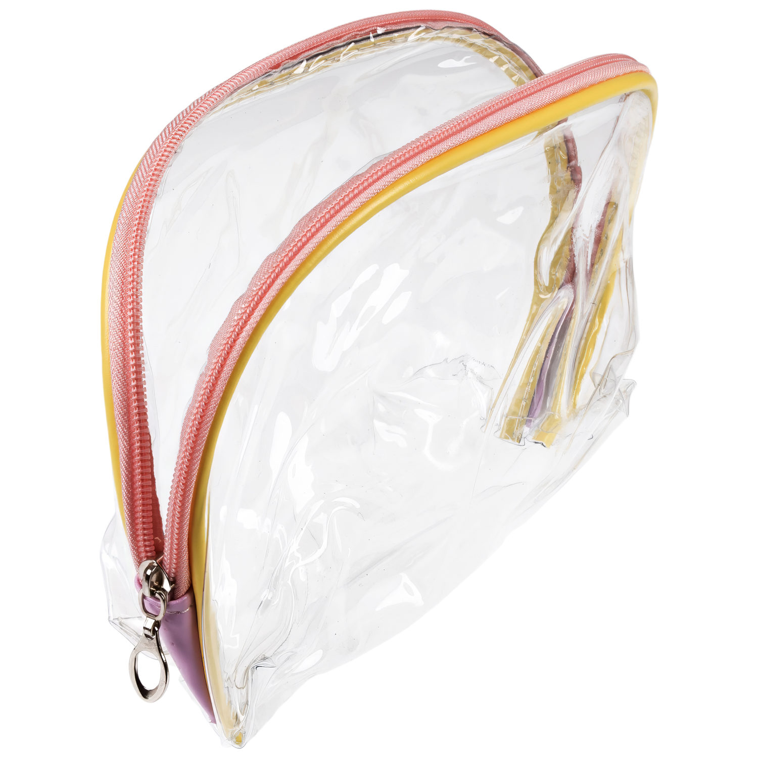 Набор из косметичек 2в1 Lukky Glam Dessert, прозрачная (24*15*8.5 см) и цветная с лого (19*11*8 см)