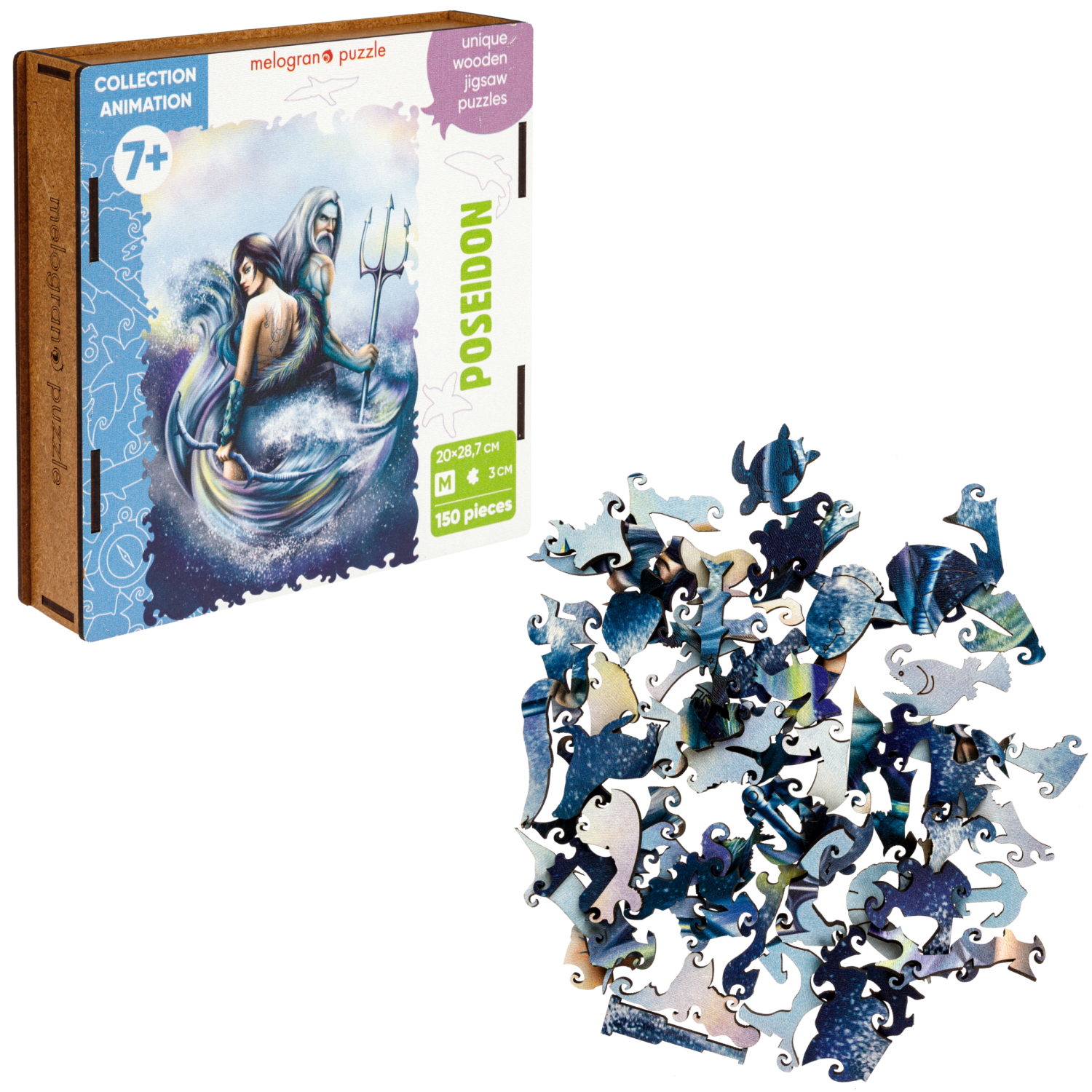 Деревянные пазлы Collection Animation Посейдон, 150 деталей