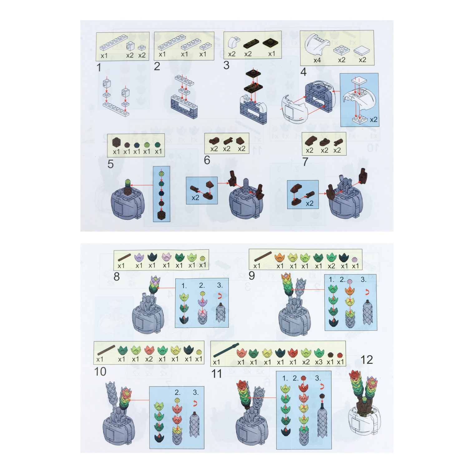 1TOY конструктор Blockformers "Цветы пустыни", 12 видов в ассортименте