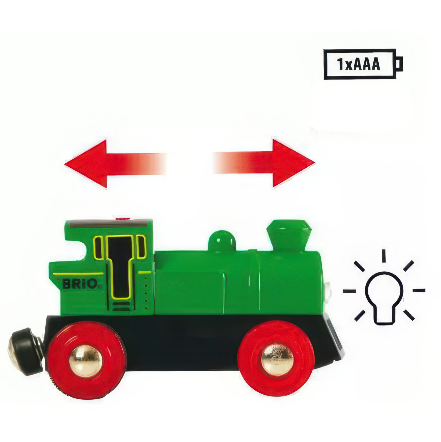 Поезд BRIO, со светом, на батарейках