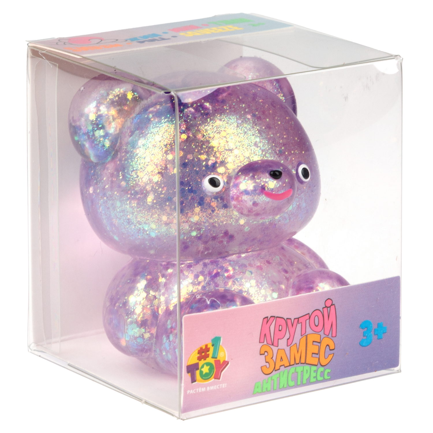 Антистресс-игрушка 1TOY Крутой замес Супергель Медведь,  в ассортименте, 9х8х5 см