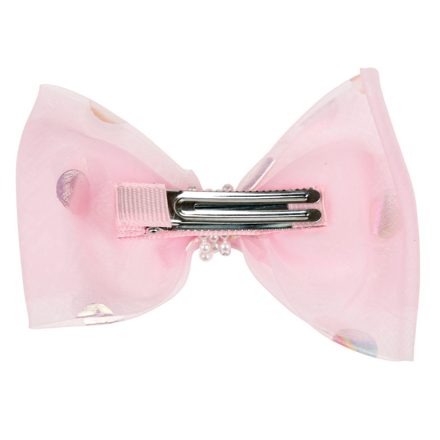 Lukky Fashion набор из 2 заколок-зажимов д.волос Бантик и Цветок Шифон и Шёлк,4 цв.микс