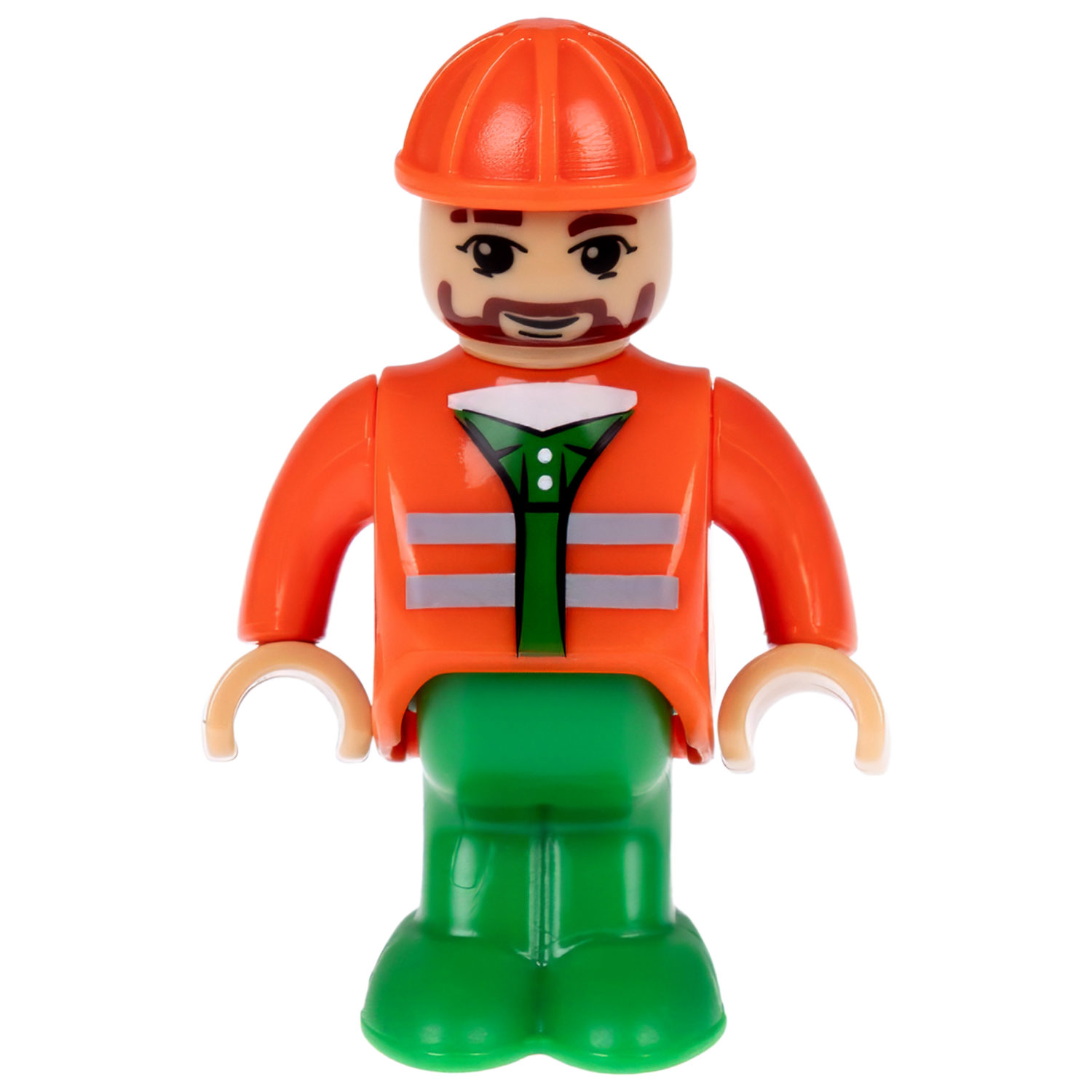 Деревянная железная дорога 1TOY GOODOK в коробке-трансформере, 56 элементов