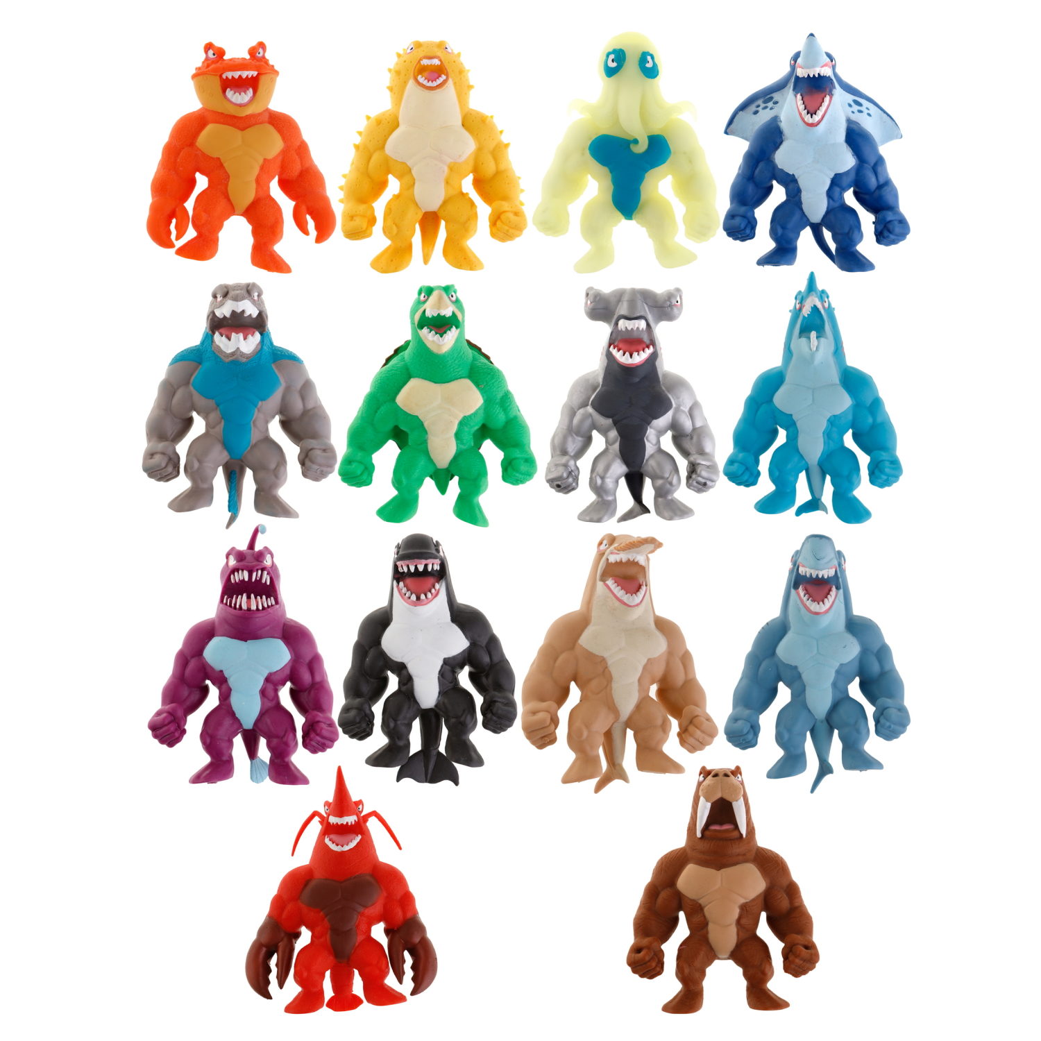 1Toy Игрушка для мальчика, тянучка монстр MONSTER FLEX AQUA, антистресс, 14 видов в ассортименте