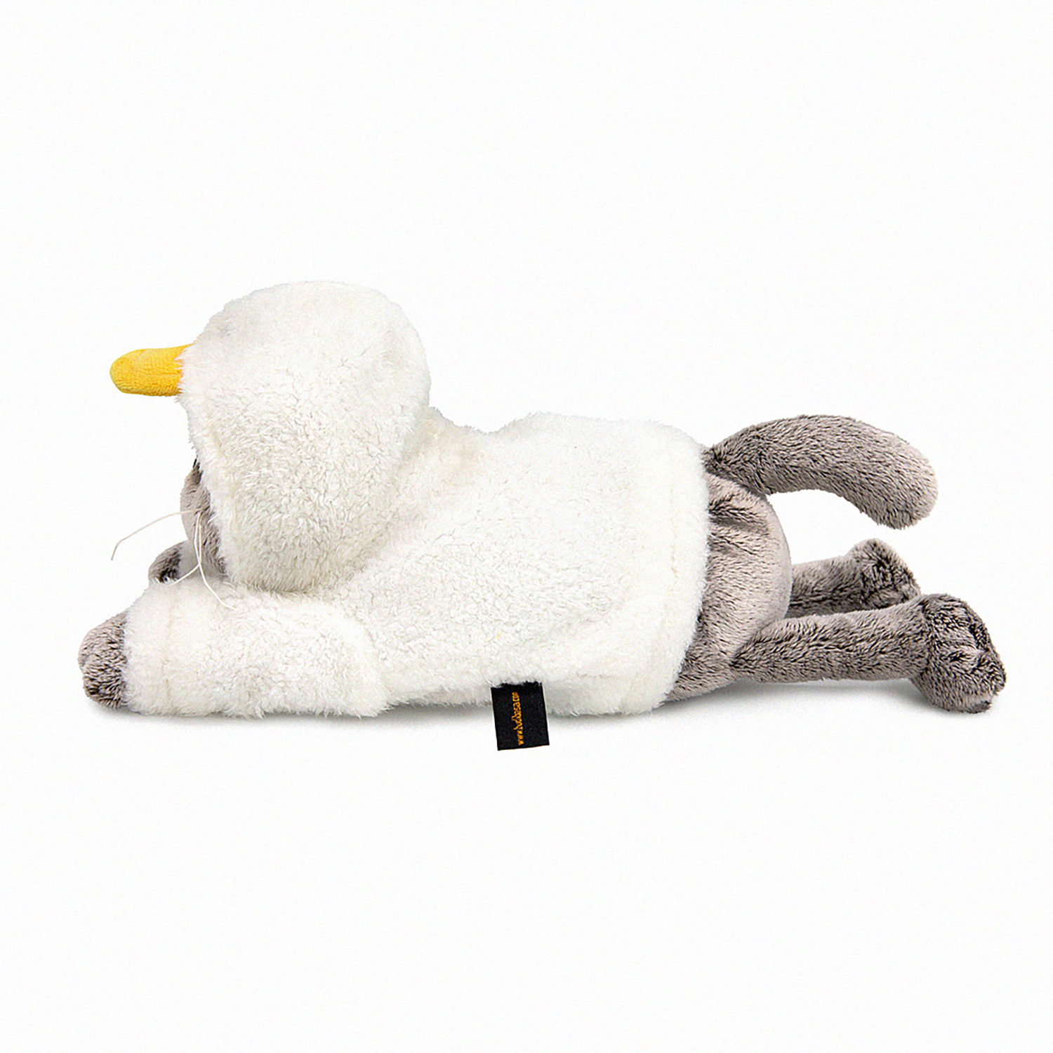 Мягкая игрушка Кот Басик в худи "Гусик" (лежачий), 19 см