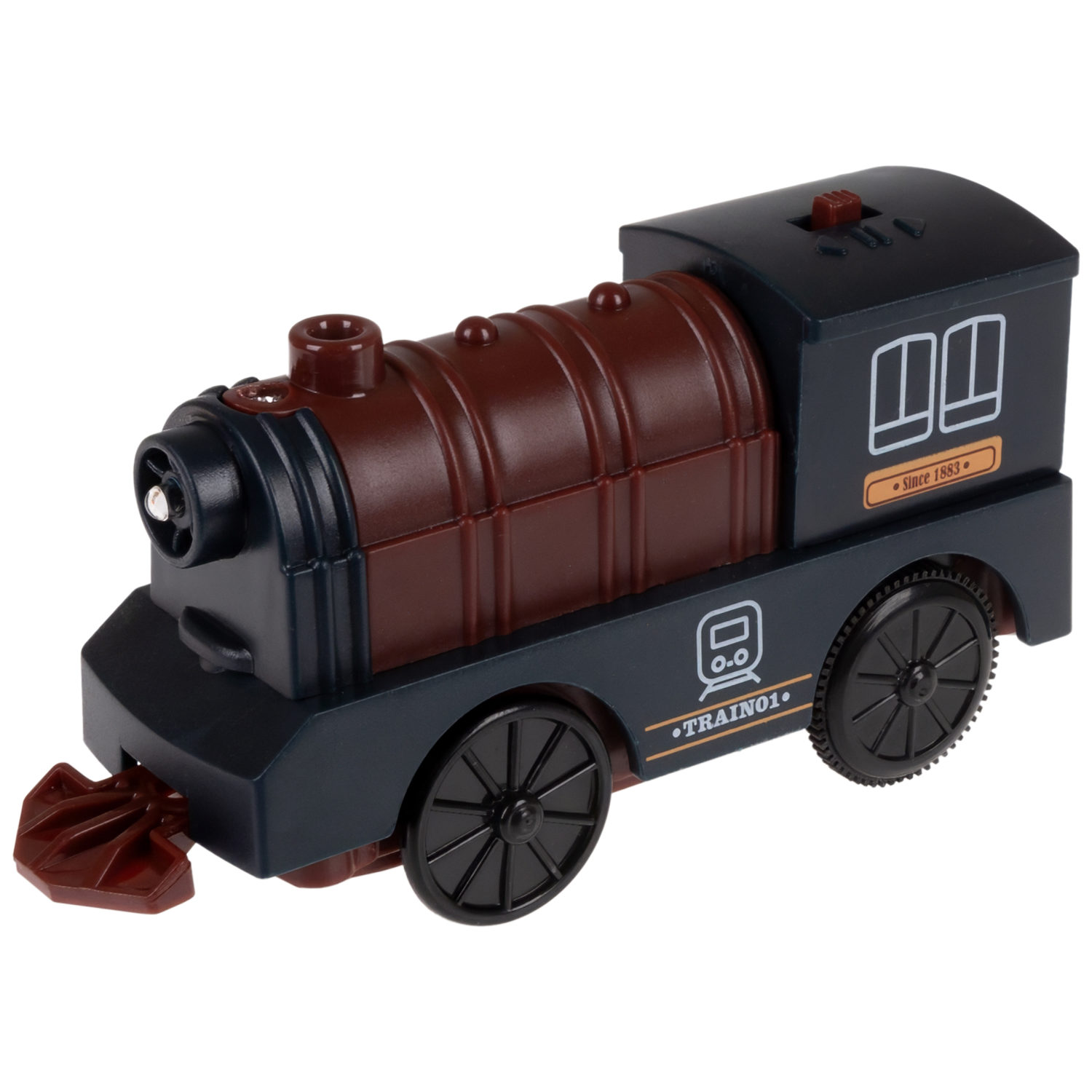 Детская железная дорога с электропоездом 1TOY InterCity, со светом, звуком, паровоз на рельсах, в подарочном наборе, 90 деталей