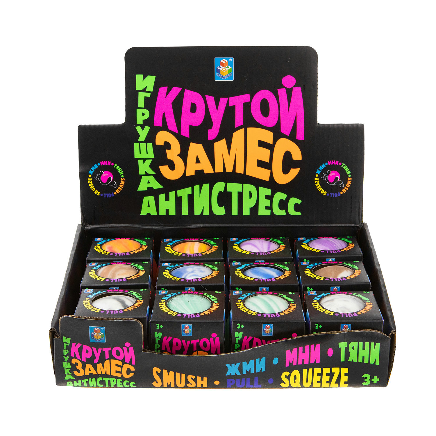 1toy Крутой замес, шар галактика 6см, 6 цветов, 12 шт в д/б