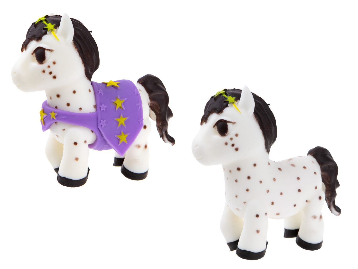 1TOY Пони на фасоне, пони тянущиеся в костюмчиках, 10см, 12 видов, пакет с окном, 12 шт в д/б