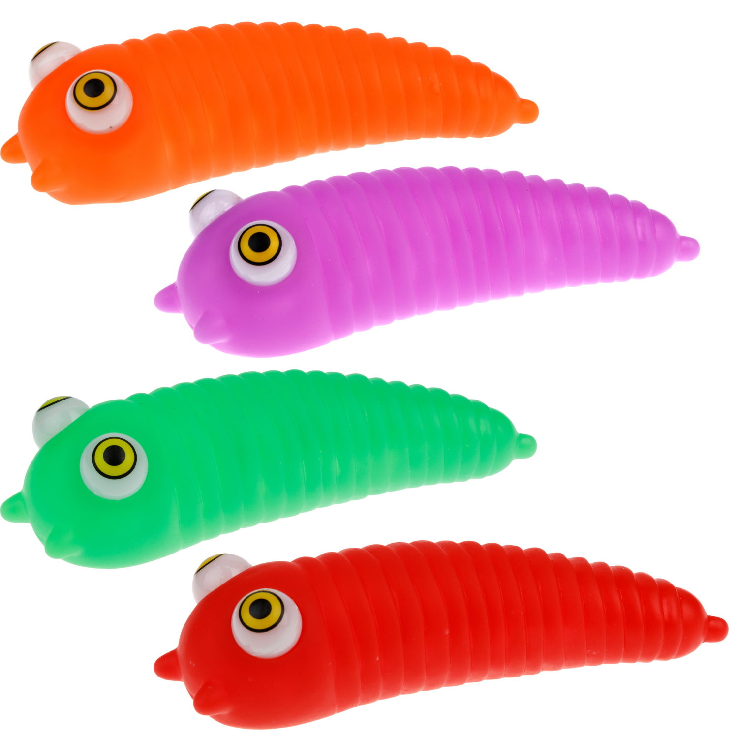 1toy Пучеглаз-антистресс "Слизень" 4,6х4х15 см, 4 вида в ассортименте