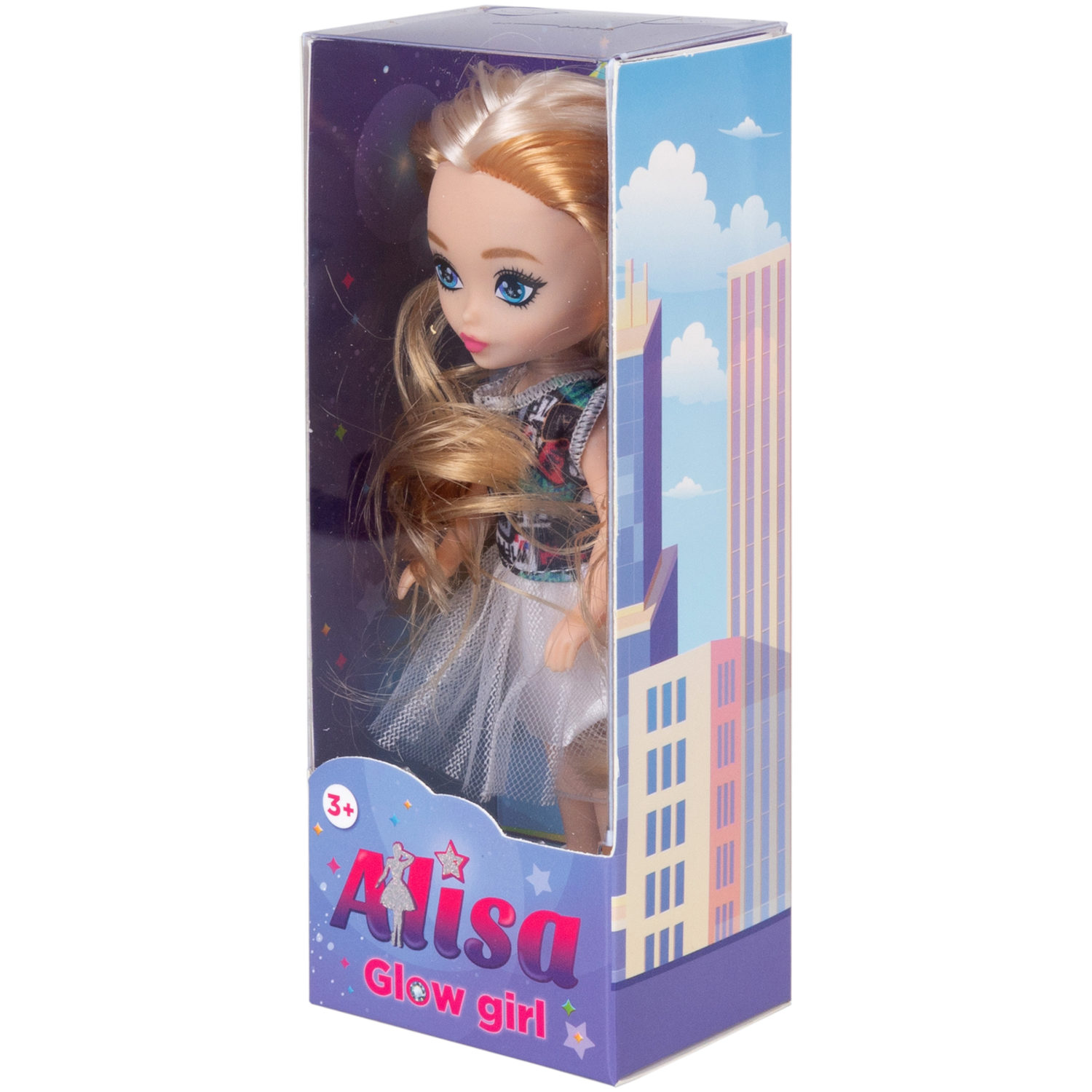 Кукла 1TOY ALISA GLOW GIRL, с разноцветными волосами, 15 см