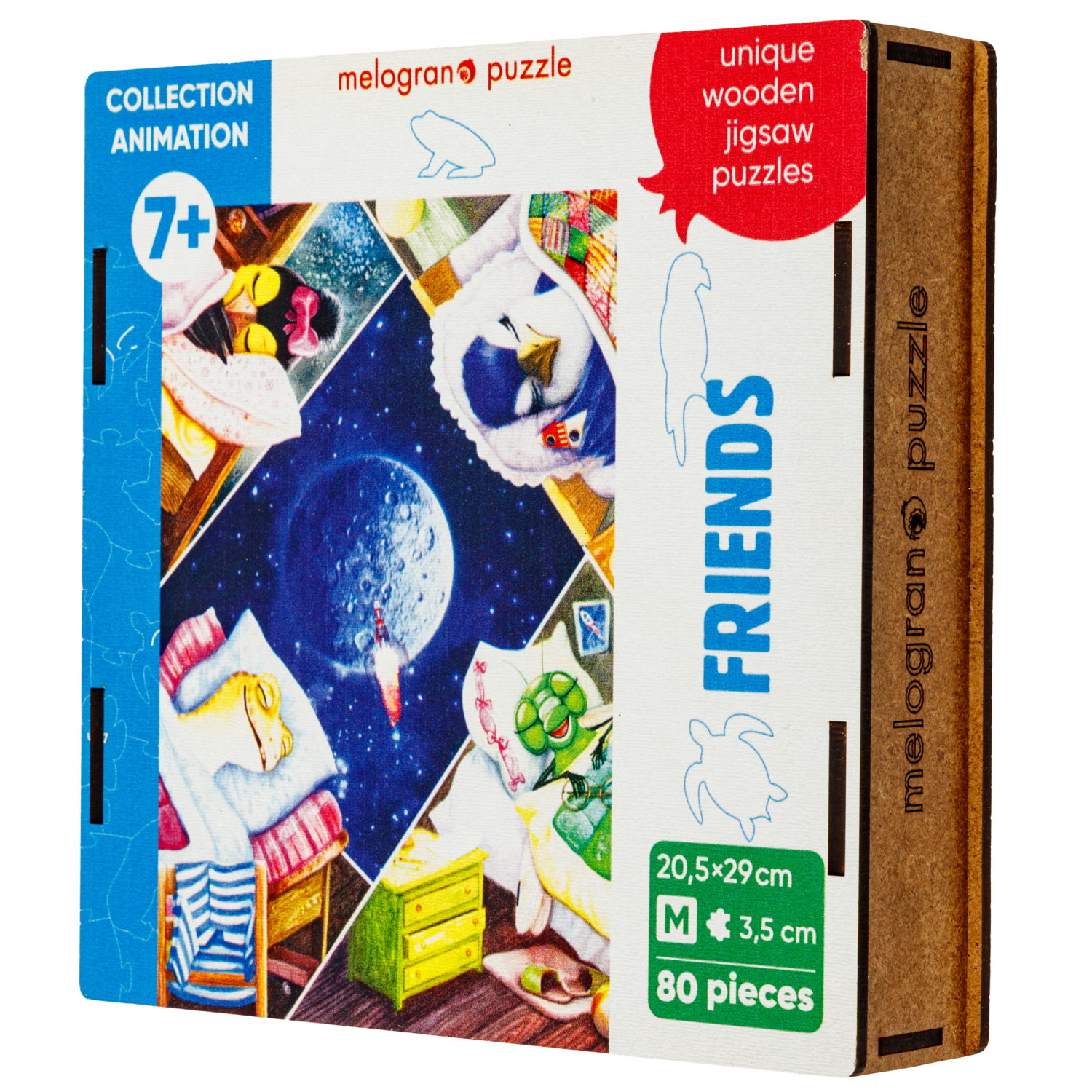 Деревянные пазлы Collection Animation  Друзья, 80 деталей