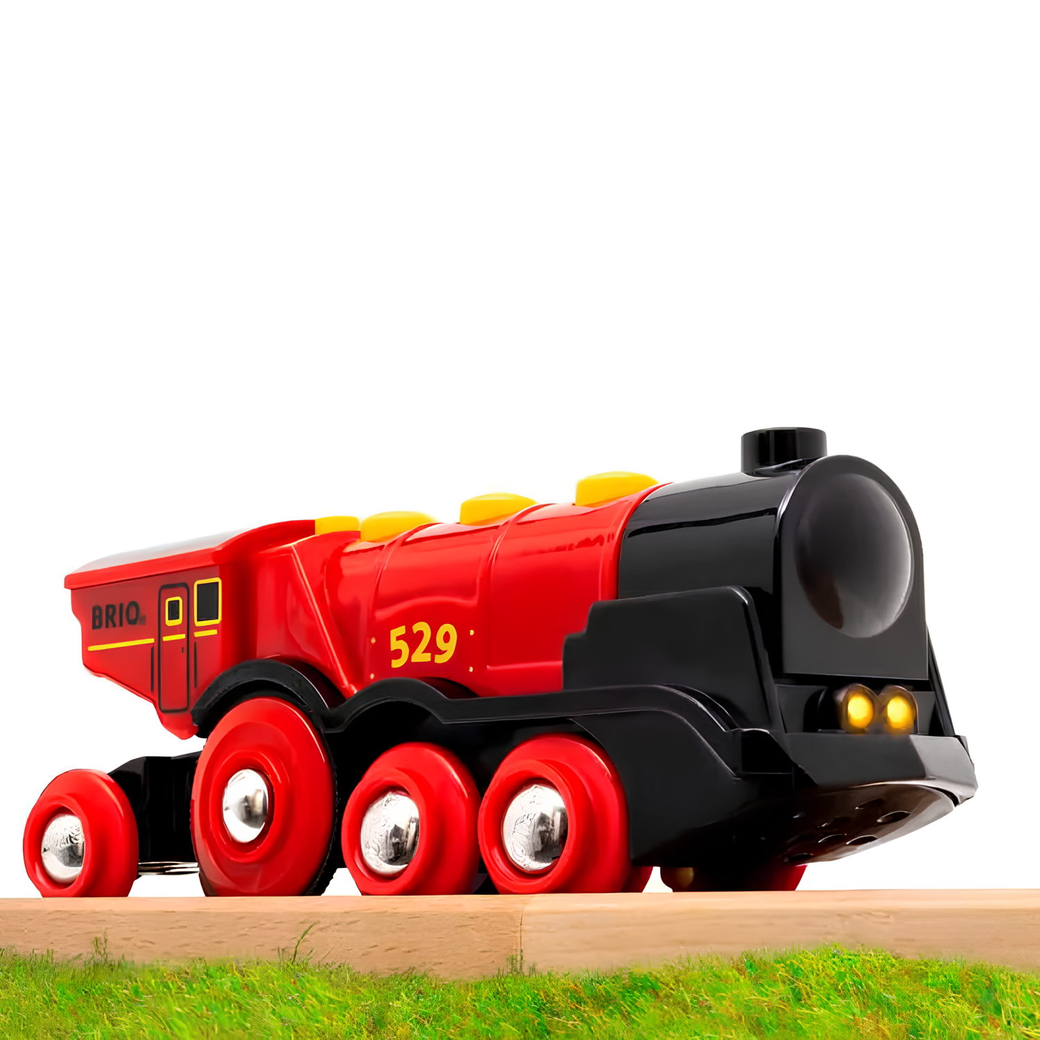 Деревянная железная дорога с электропоездом BRIO «Красный фермерский поезд», со светом и звуком, 24 элемента