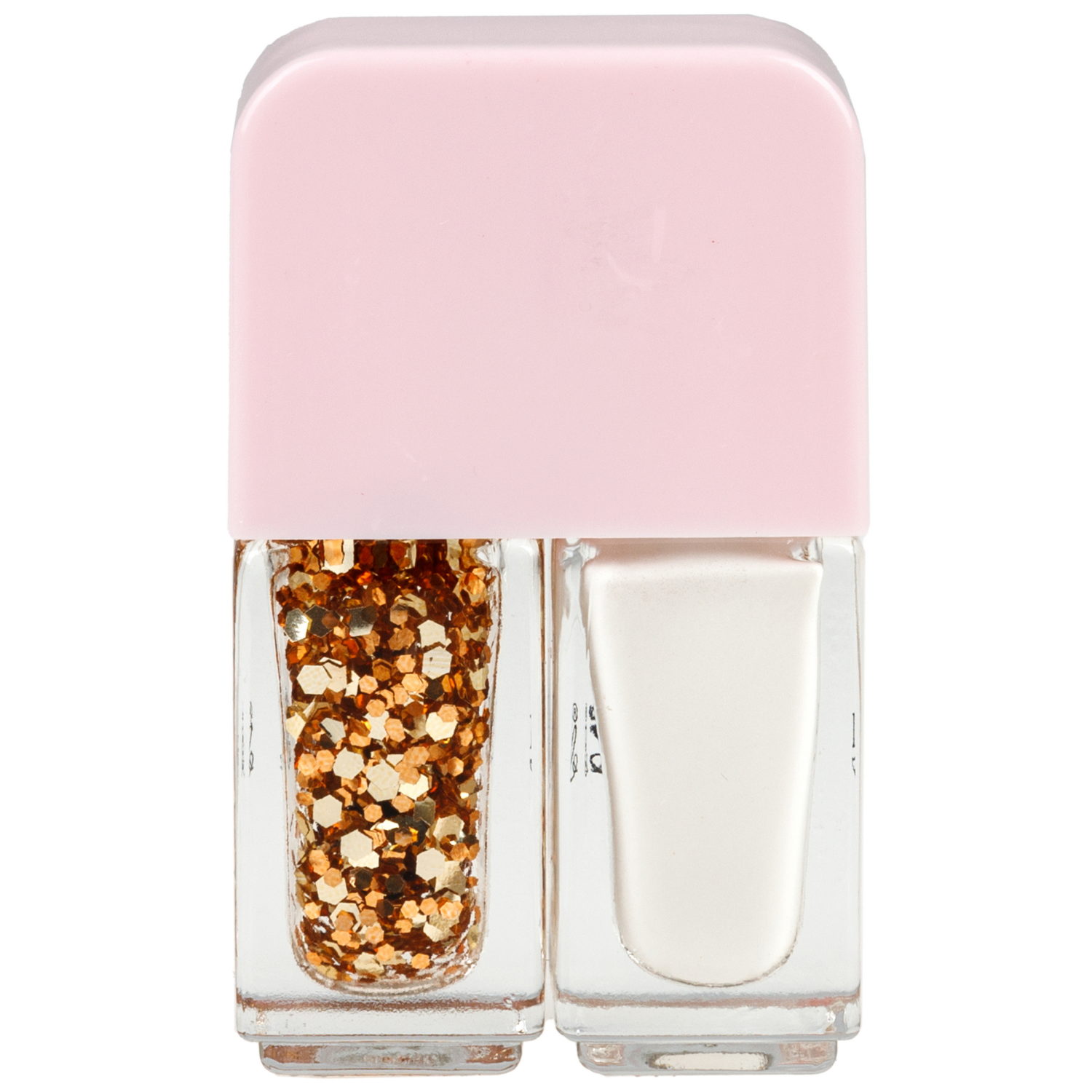 Двойной лак для детских ногтей Lukky Angel Just Duet зефирно-перламутровый и золотой с блестками, 2 по 4 мл