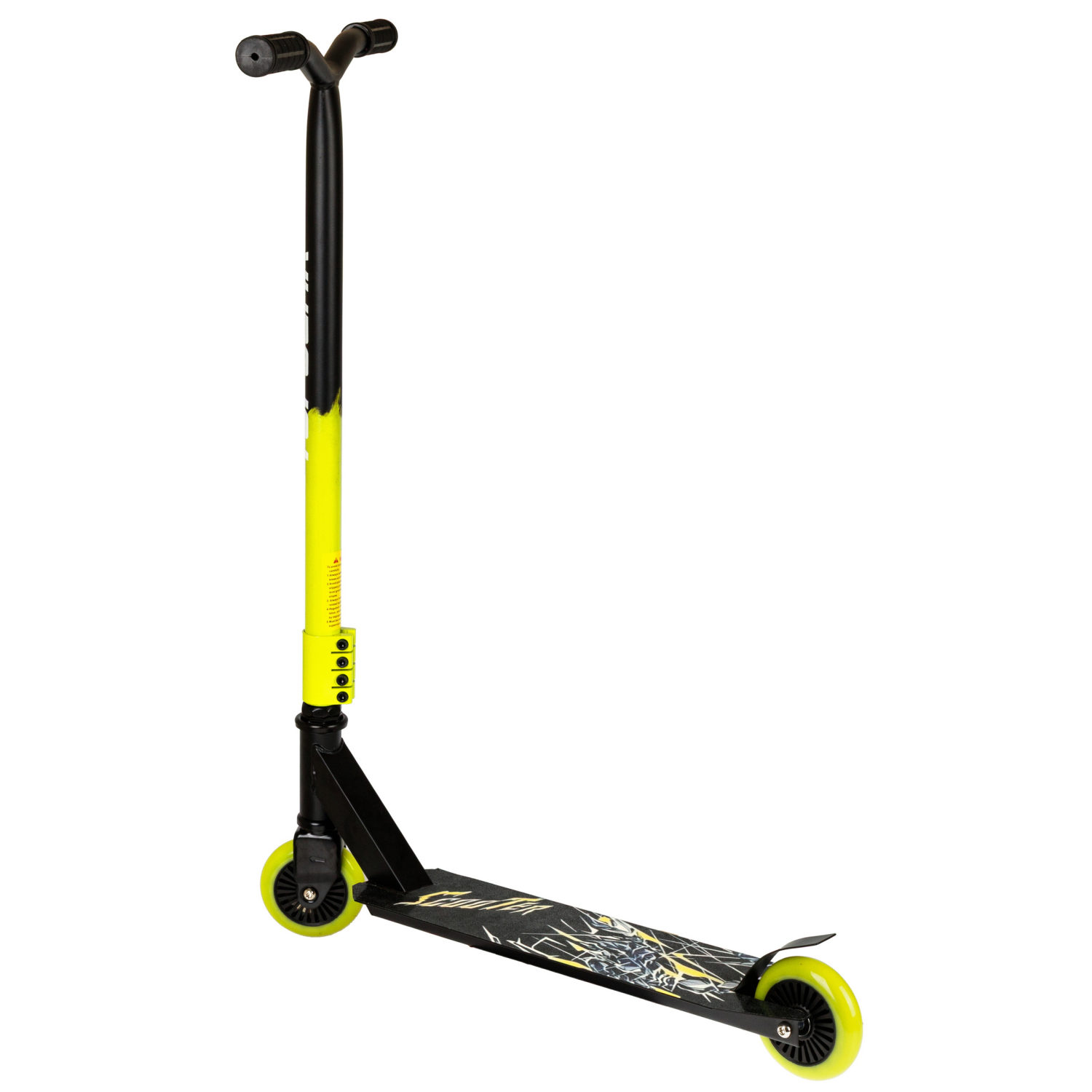 Самокат трюковый Topgear, 2-х кол. PU 2х100 мм, неопреновые грипсы, 65*48*79 см, до 100 кг, черно-зеленый