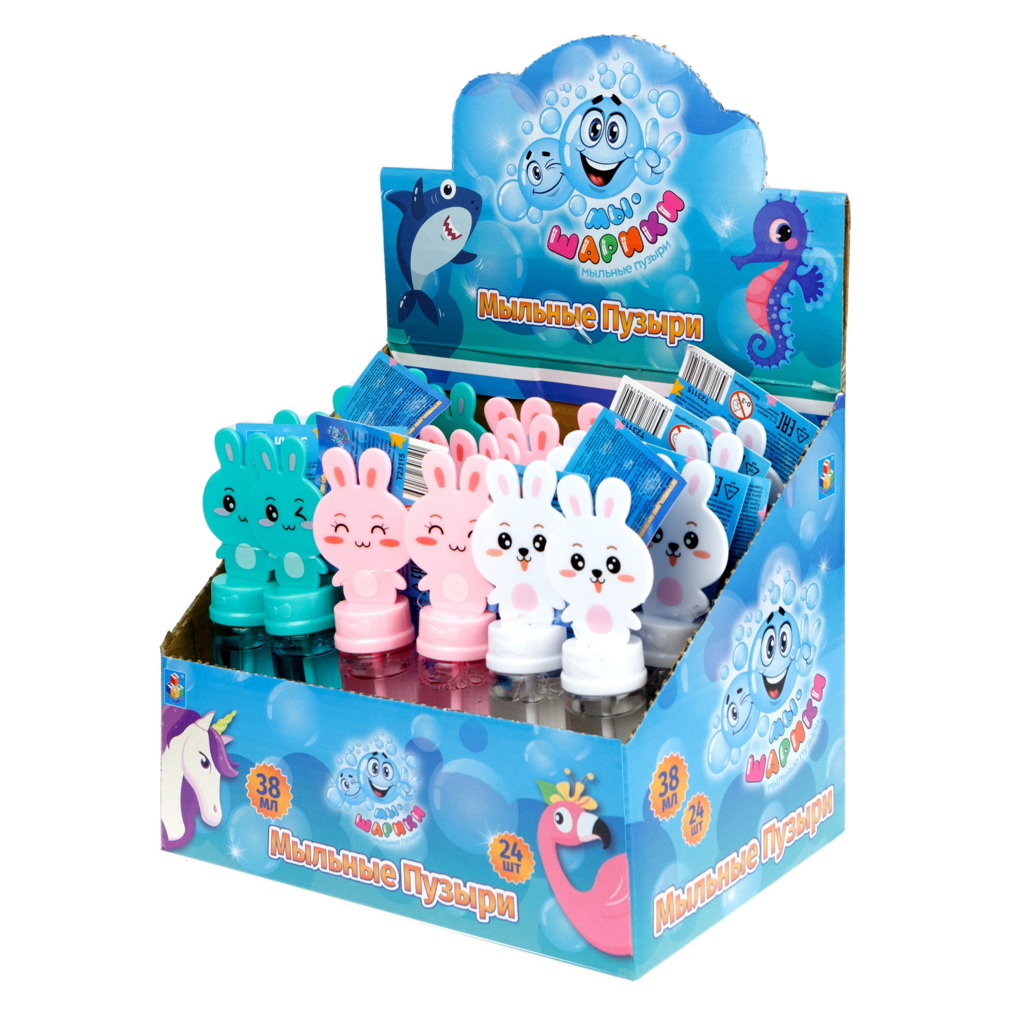 Мыльные пузыри 1TOY Мы-шарики! Кролик, 38 мл, в ассортименте