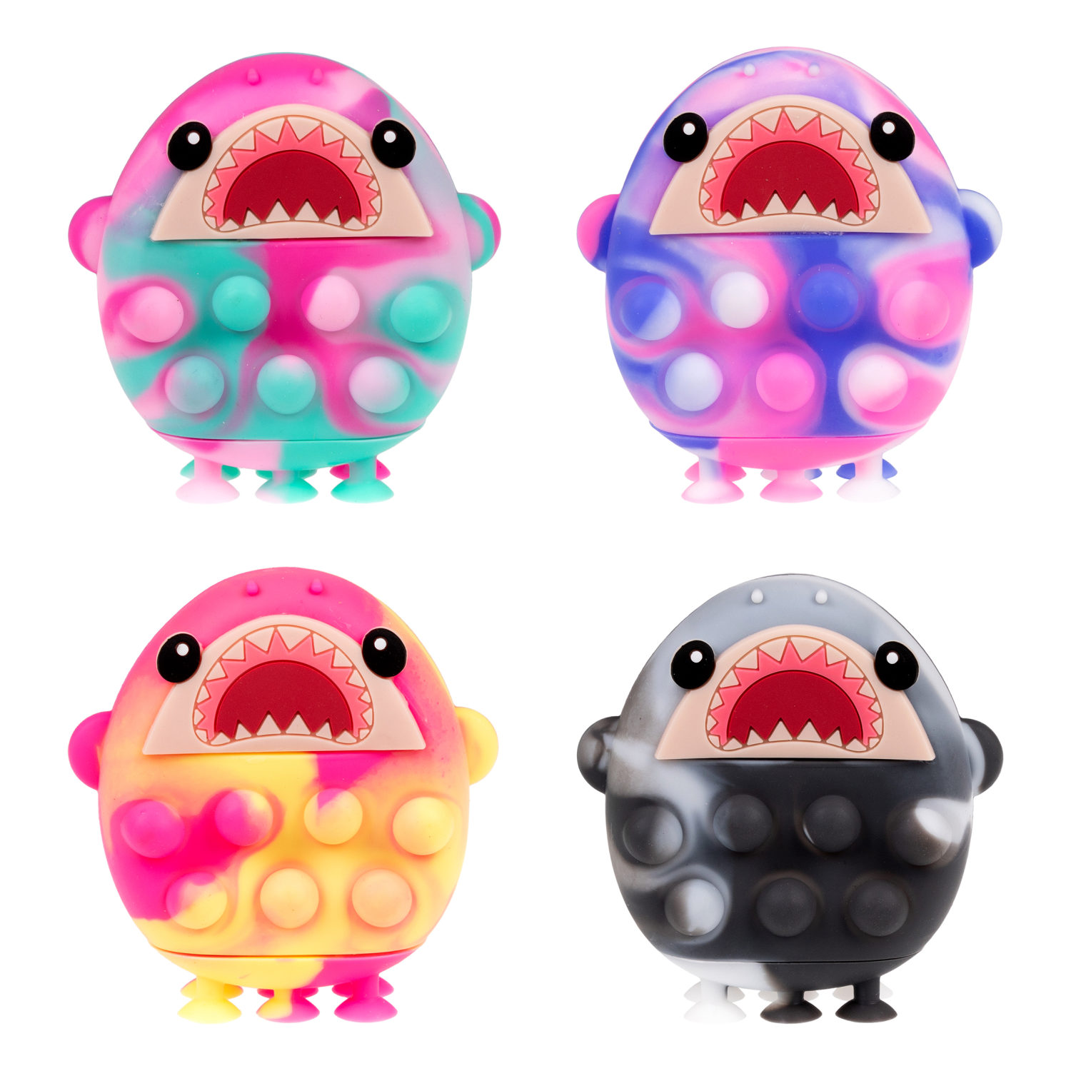 1toy Жмяка Hit Pop It "Акула" на присосках, 8х7х3,5 см, 3 вида в ассортименте