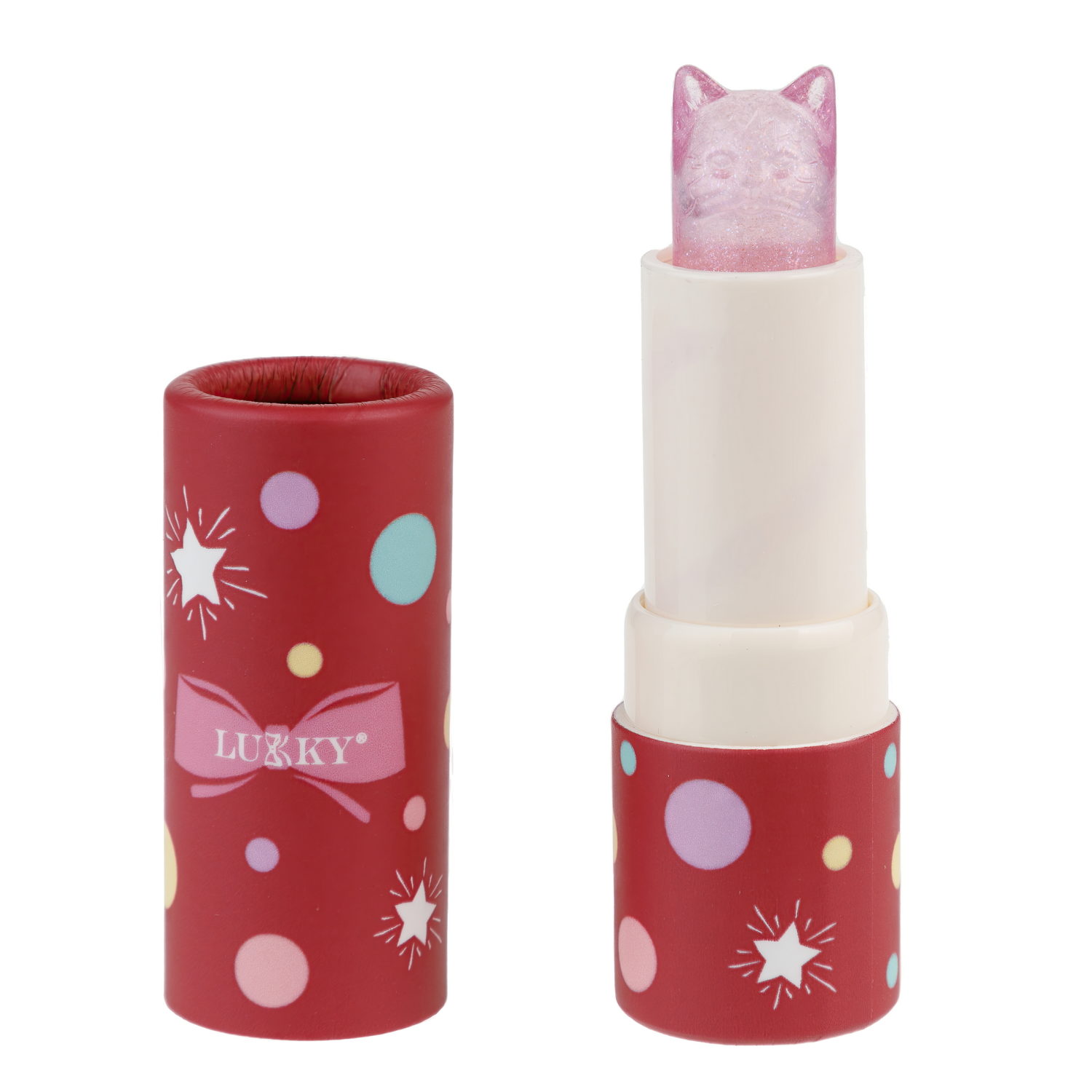 Lukky Парфюмированный стик в виде головы кошечки, детский бесспиртовой, 3,8 гр, земляничное варенье, блистер