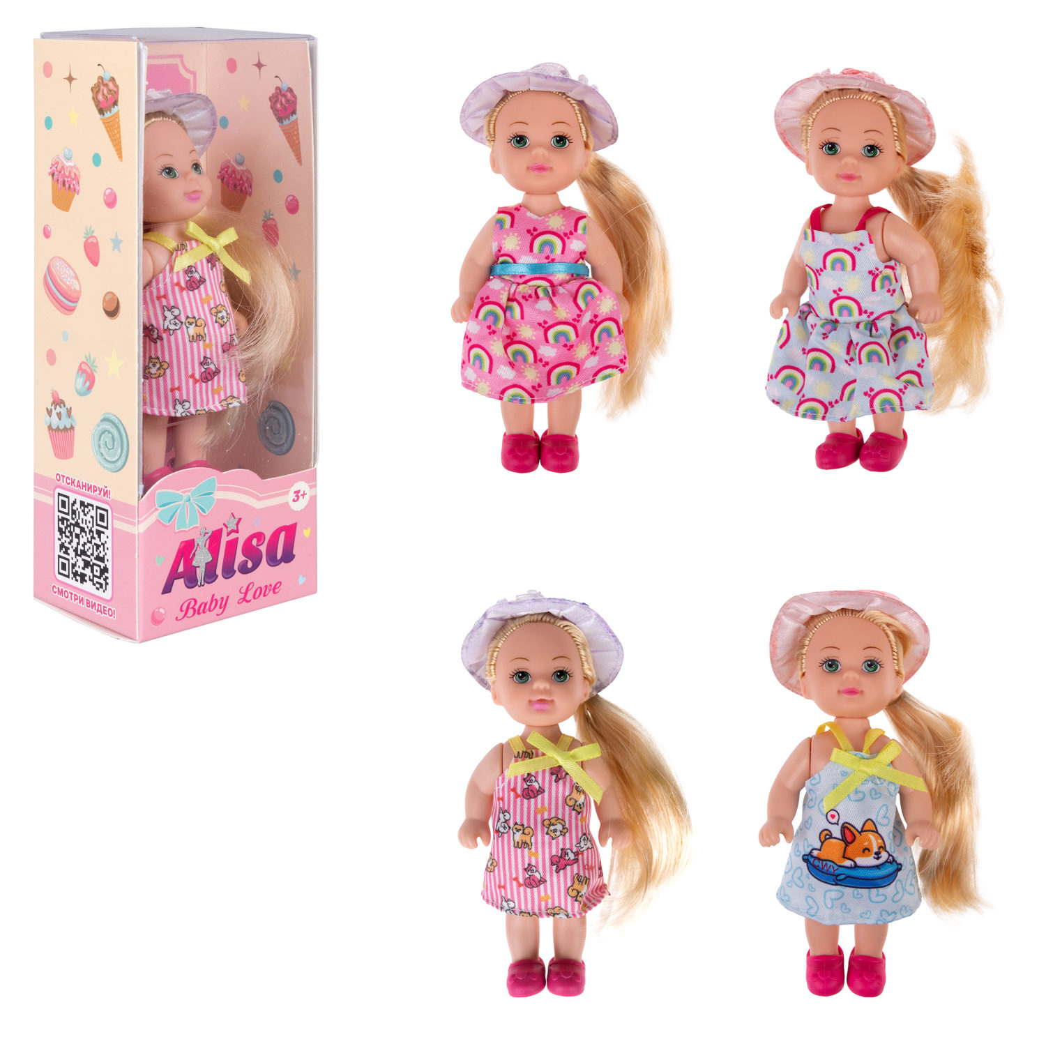 Кукла 1TOY BABY LOVE, летней одежде, 12 см