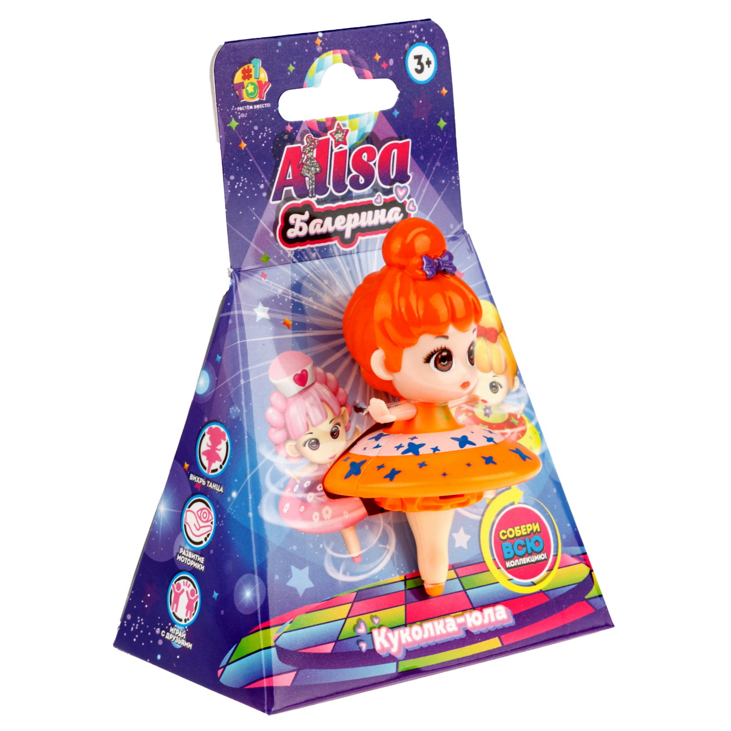 Крутящаяся куколка 1TOY Алиса Балерина, в ассортименте