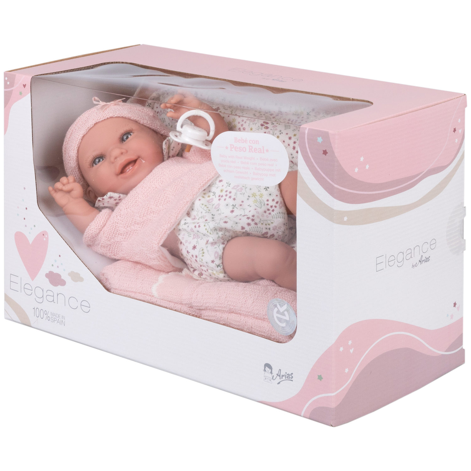 Испанская кукла для девочки Arias reborn, мини реборн, пупс, реалистичная, мягкая, мягконабивная, 35 см