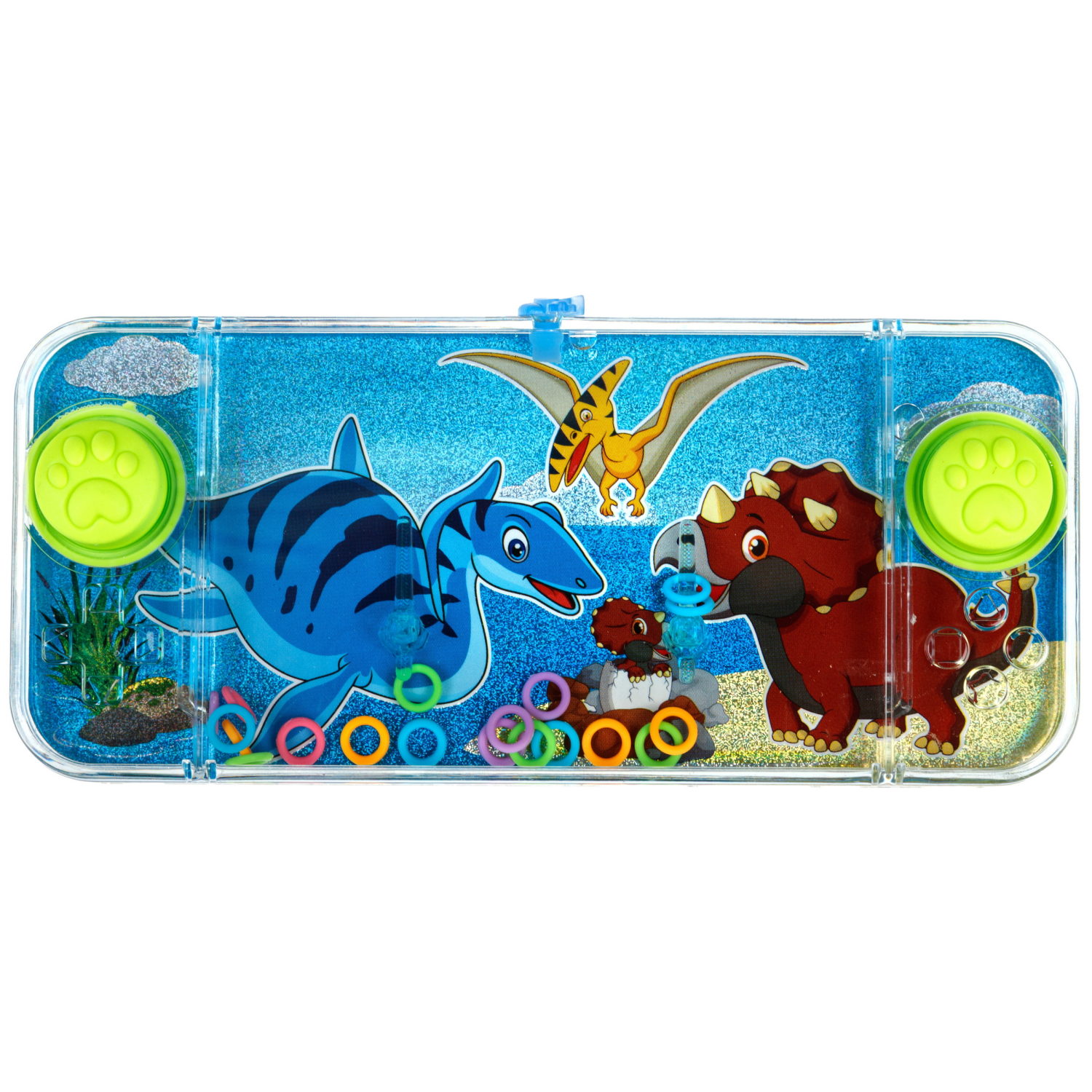 Водный тетрис 1TOY Игра с водой Насади колечки Динозавры, 15,5х7х2 см, 3 вида
