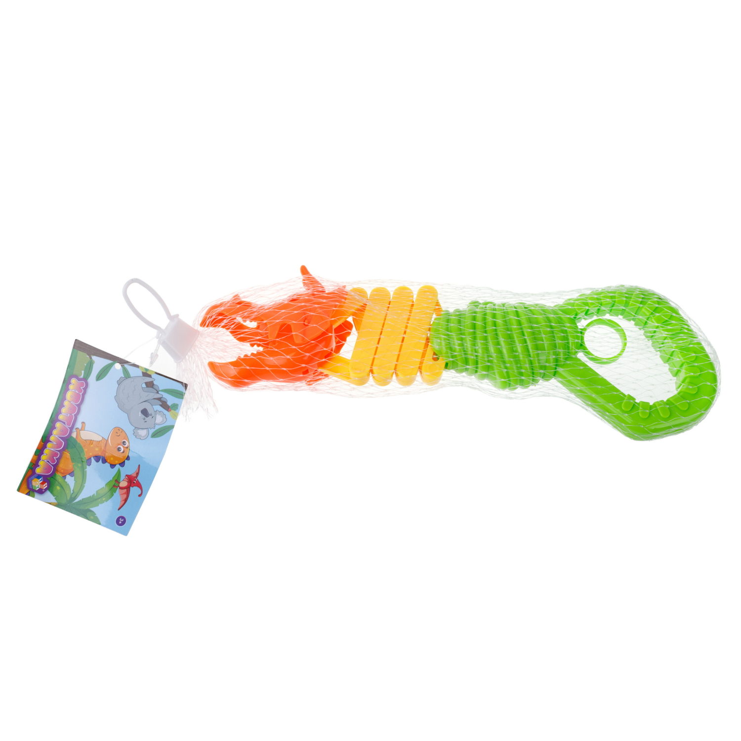 1TOY Хваталка в виде головы животного 24 см., 8 видов в ассорт., бирка, сетка