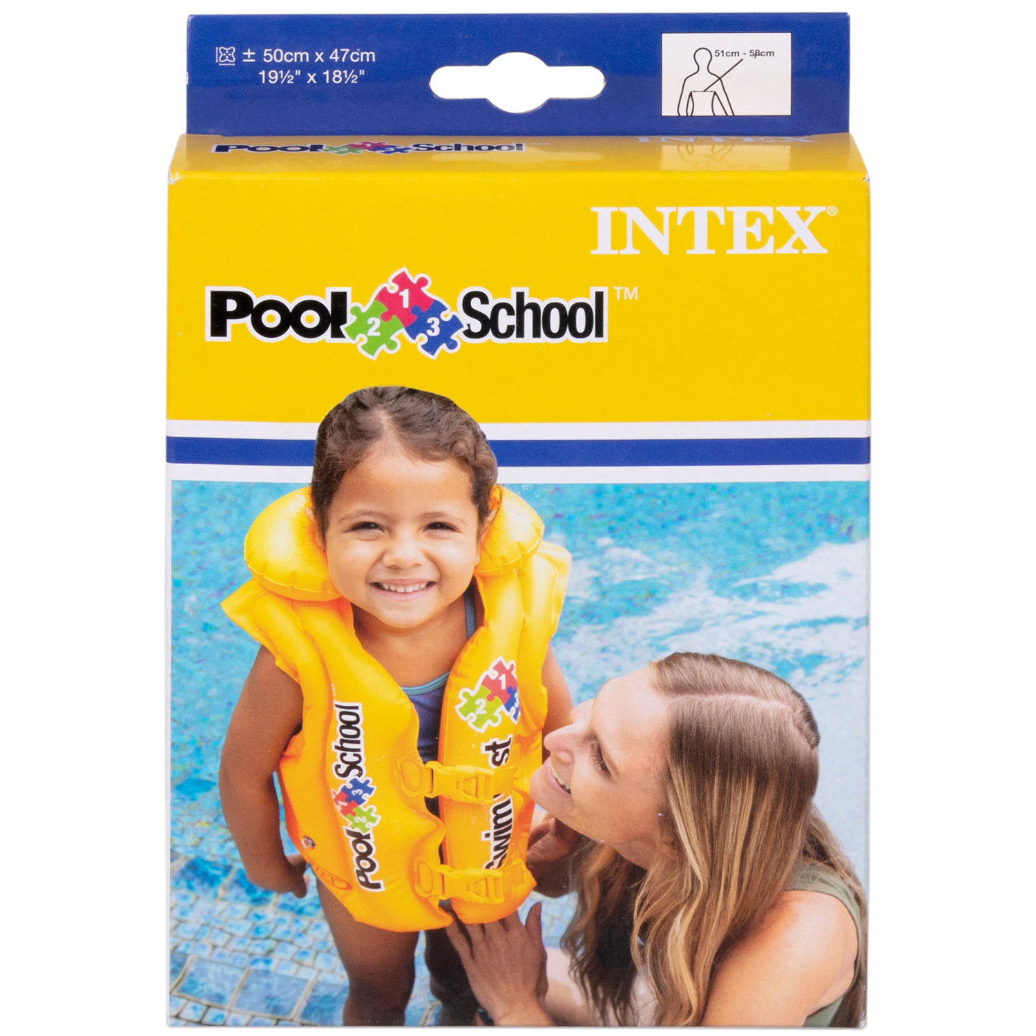 Жилет для плавания детский Intex Интекс надувной, для купания, спасательный, плавательный, для мальчика и для девочки