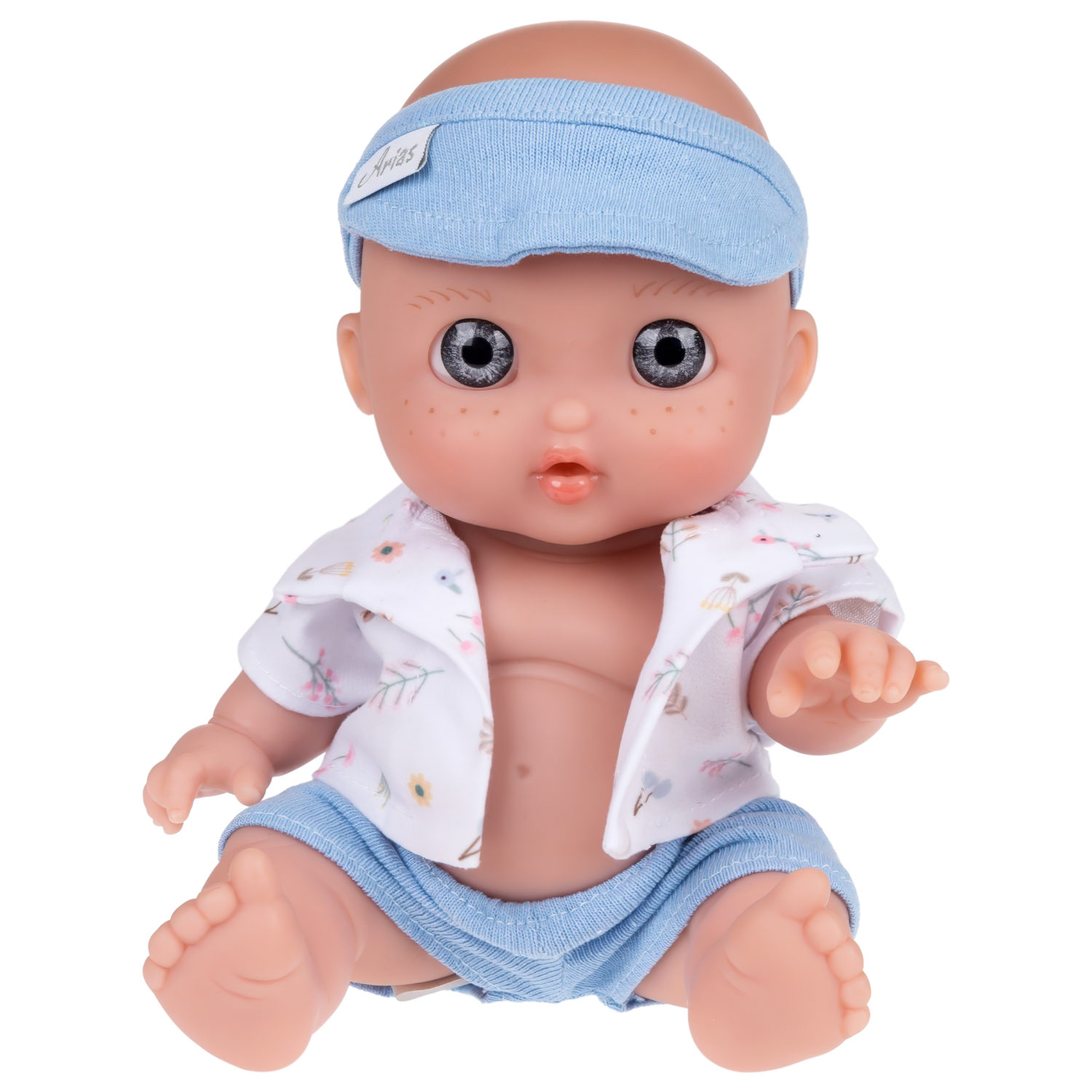 Испанская кукла для девочки reborn Arias пупс мальчик, виниловый, силиконовый, 17 см