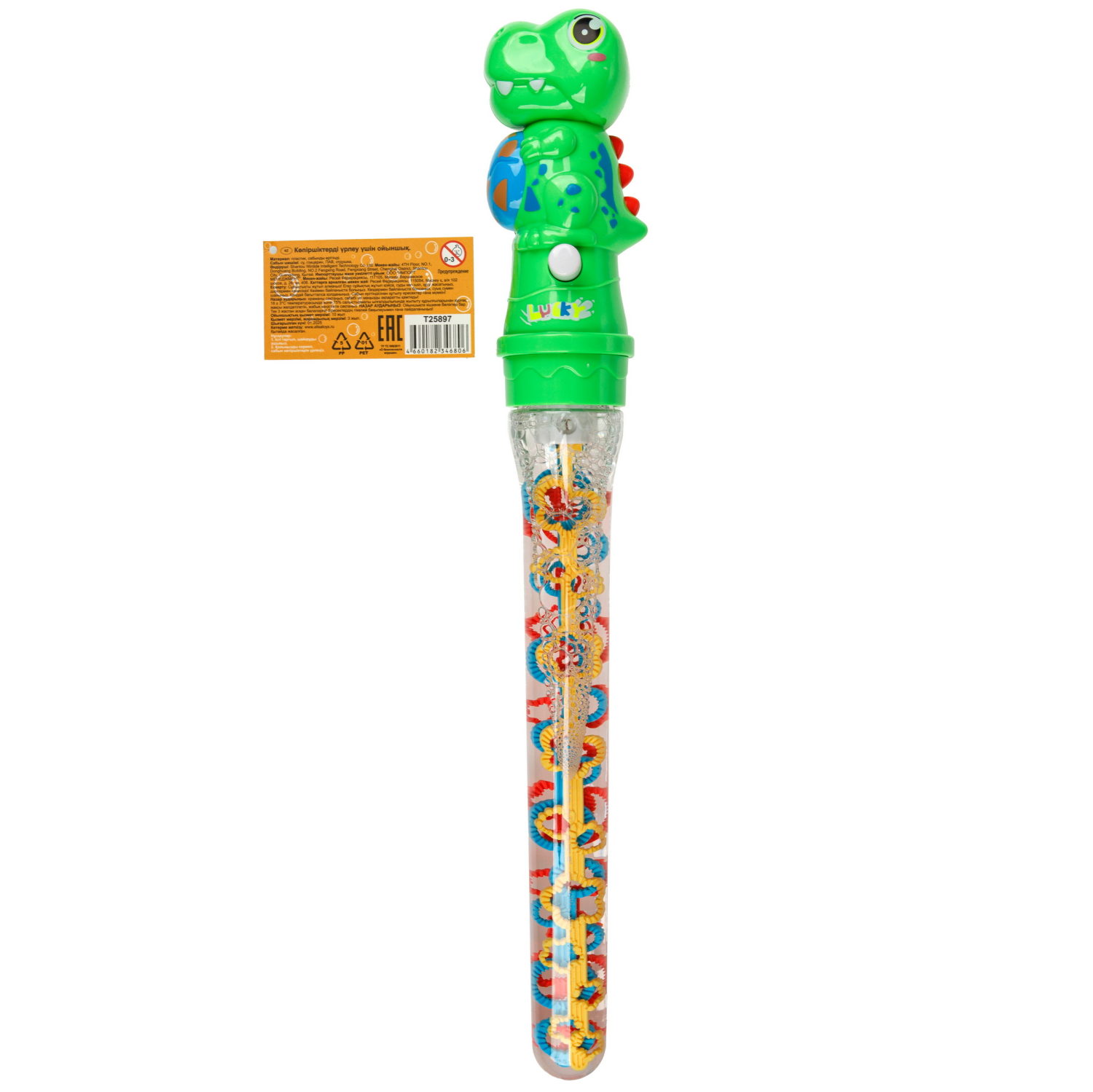 Мыльные пузыри1TOY Мы-шарики! Дракоша с веерным венчиком, 160 мл, 3 цвета в ассортименте