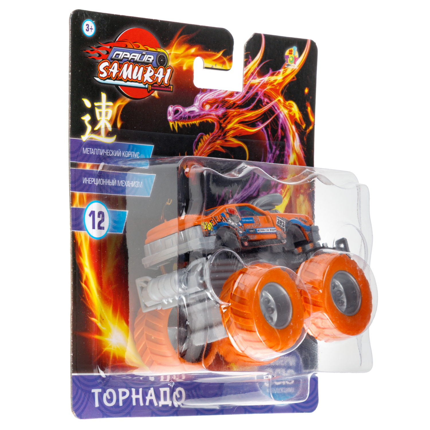 Машинка игрушечная 1TOY Драйв Монстр-трак Классика, инерционный, 8,5 см, цвет в ассортименте
