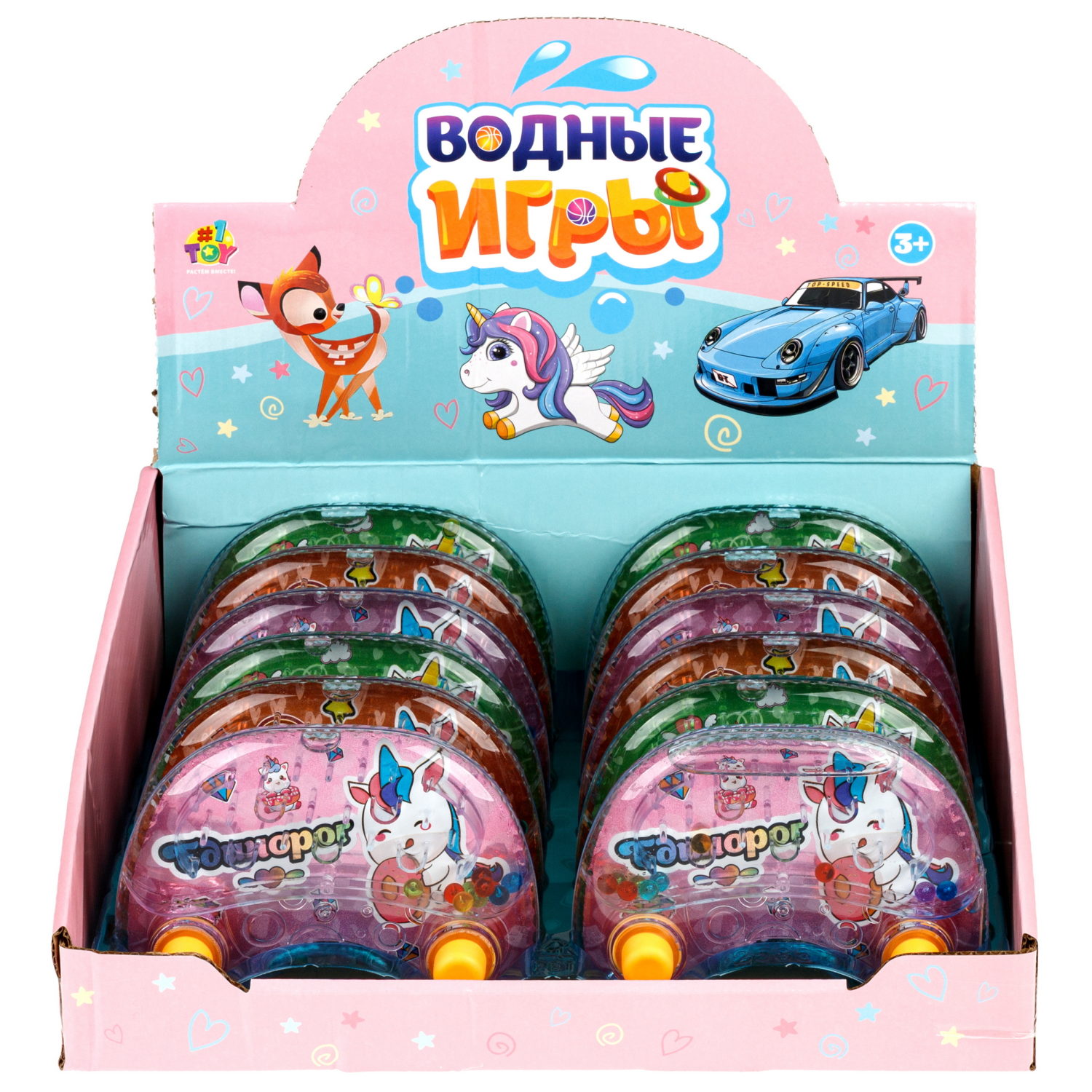 1TOY Игра с водой Джой Единороги, 3 вида в ассортименте