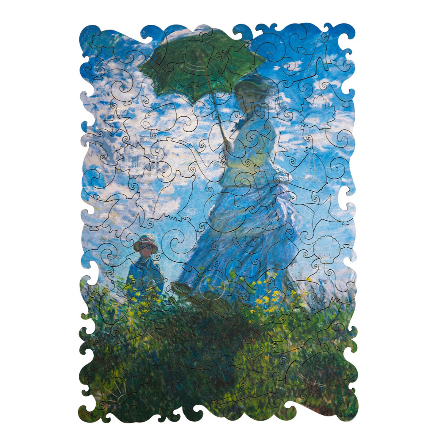 Деревянные пазлы Collection Art Клод Моне, Дама с зонтиком, 105 деталей, 20х28,7 см, 10+