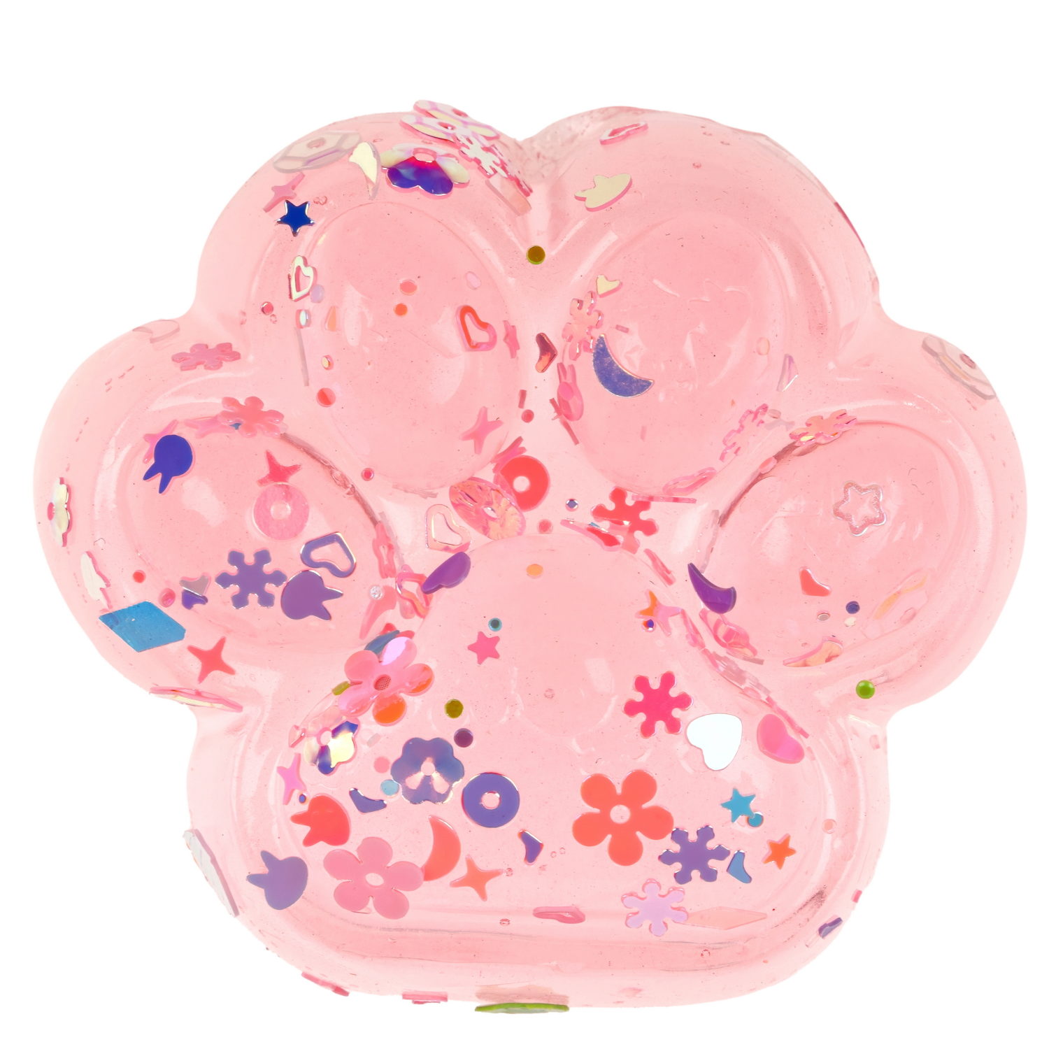 Игрушка-антистресс 1TOY Крутой замес Няшка-вкусняшка мармелапка с посыпками и блестками, малиновая