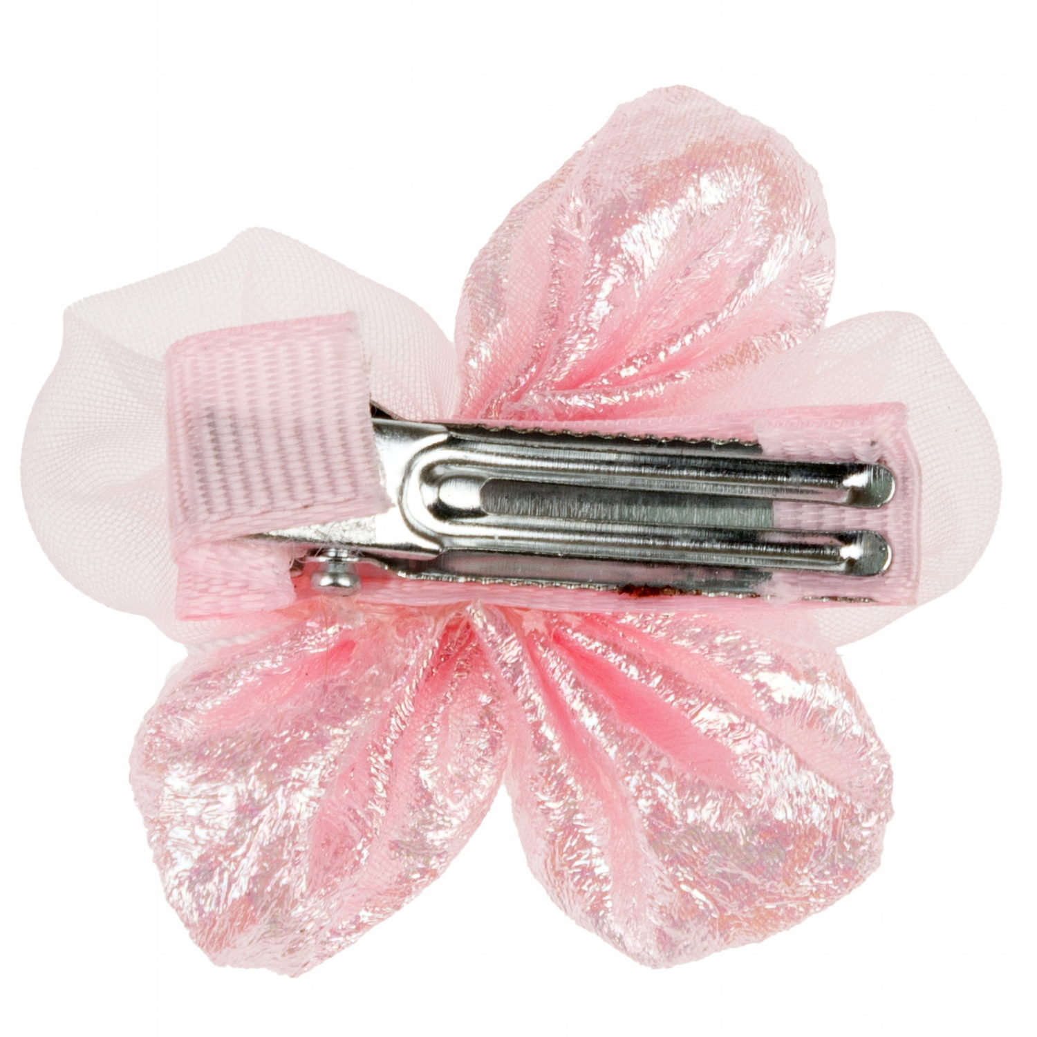 Lukky Fashion набор из 2 заколок-зажимов д.волос Бантик и Цветок Шифон и Шёлк,4 цв.микс