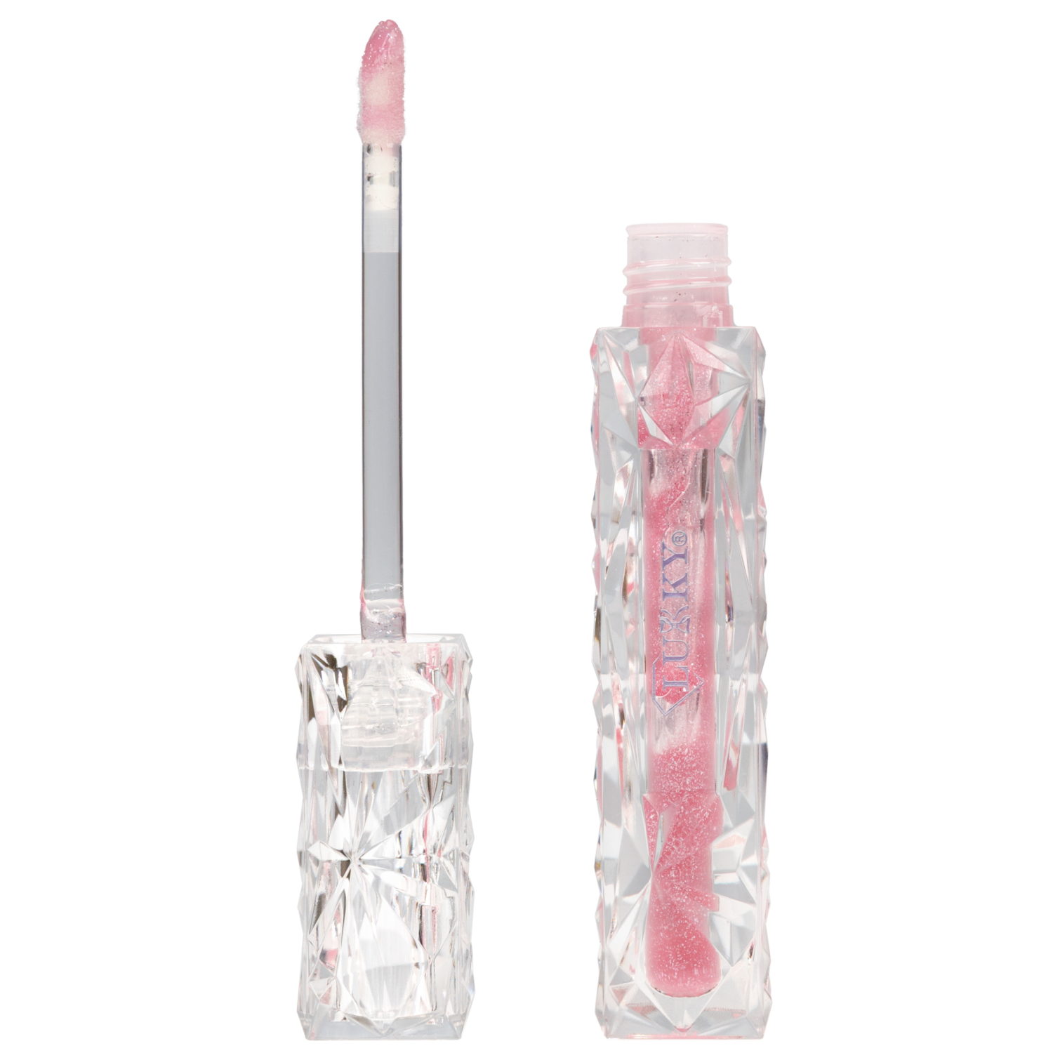 Блеск для губ Lukky Diamond, Эффект перламутровых губ, с ароматом, розовый,3,5 мл