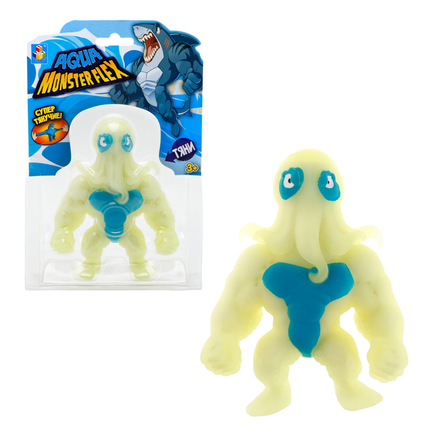1Toy Игрушка для мальчика, тянучка монстр MONSTER FLEX AQUA, антистресс, 14 видов в ассортименте