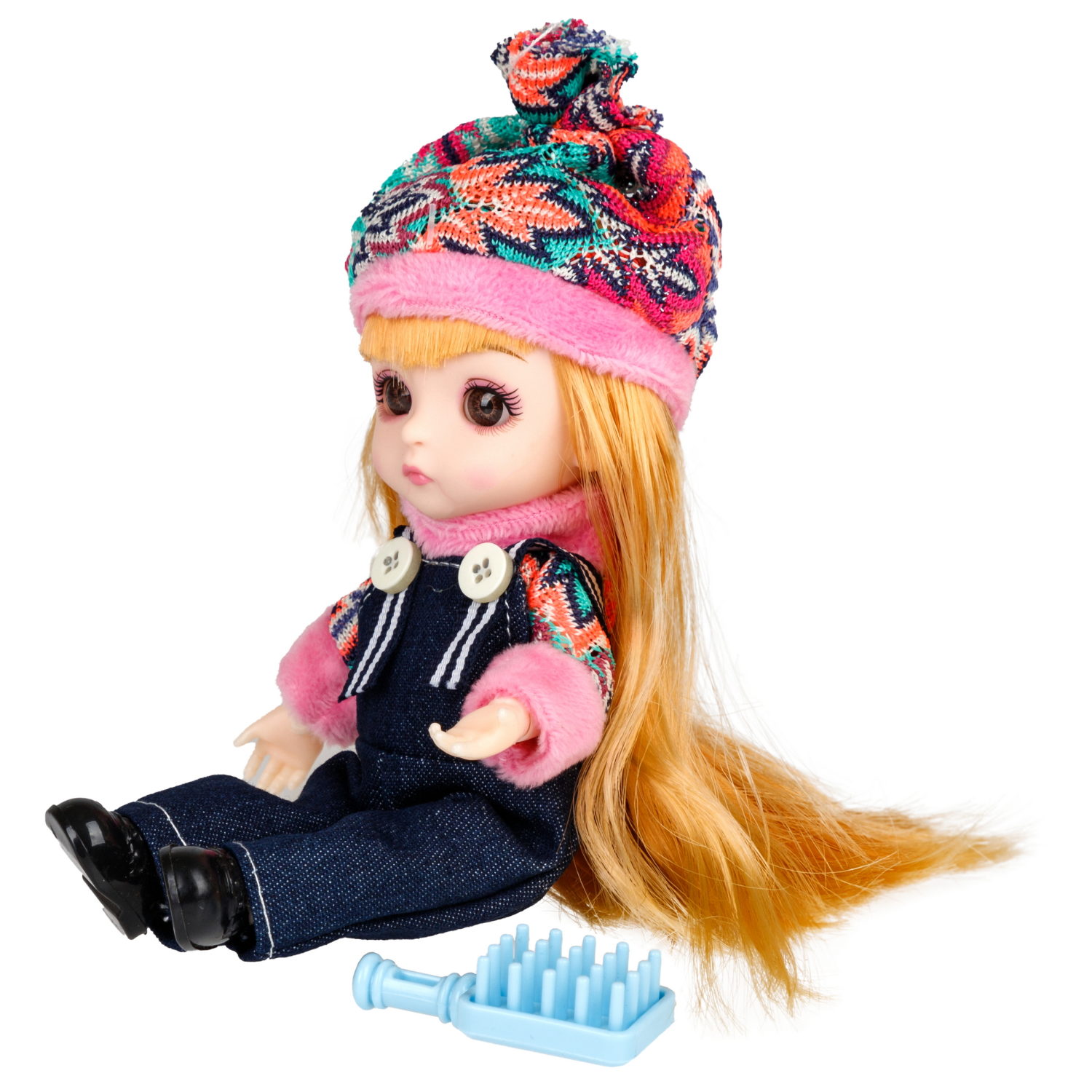 Кукла шарнирная Alisa Kawaii mini 15,2 см, с расчёской, с длинными светлыми волосами 