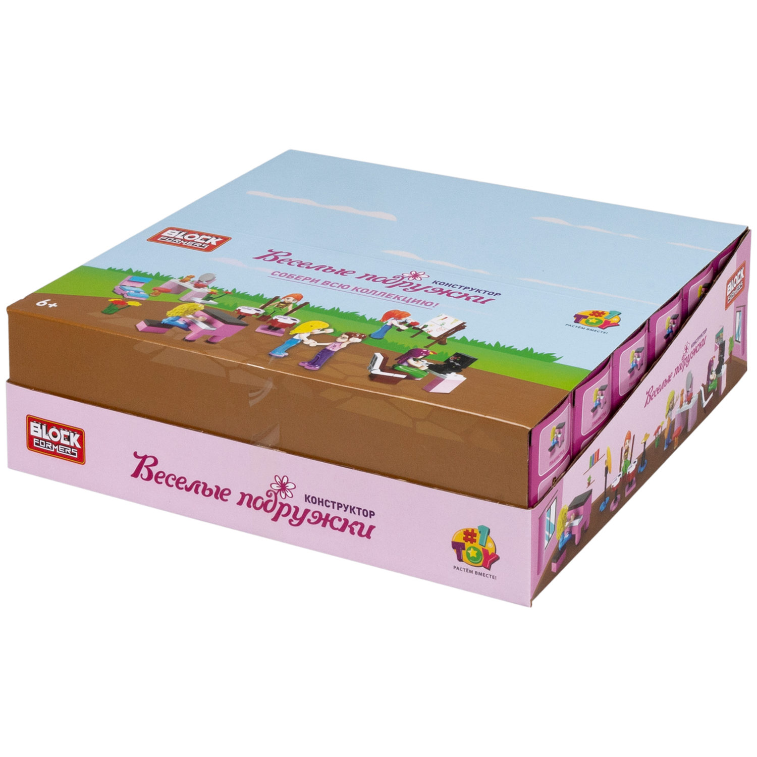 Конструктор 1TOY Blockformers "Веселые подружки", 6 видов