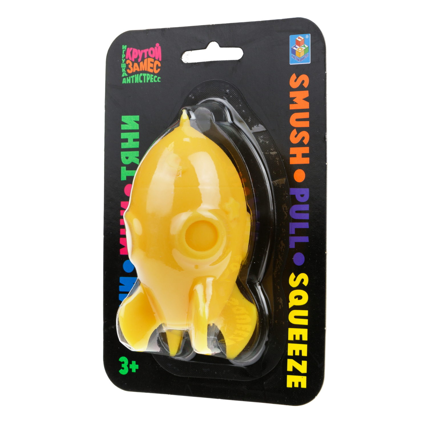 Антистресс-игрушка для рук 1TOY Крутой замес Ракета, жмякалка, мялка, 11 см, 6 цветов в ассортименте