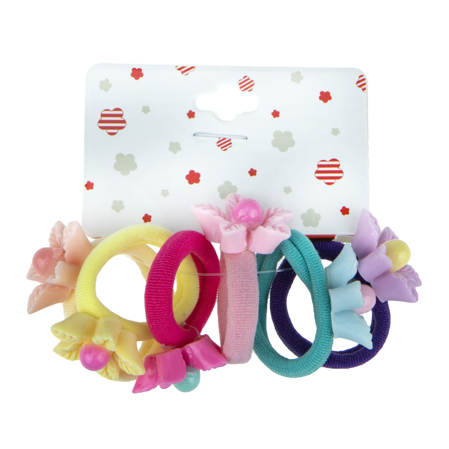 Набор из 6 резиночек 4 см. в асс. 3 вида, хедер в пак.10*12,5см