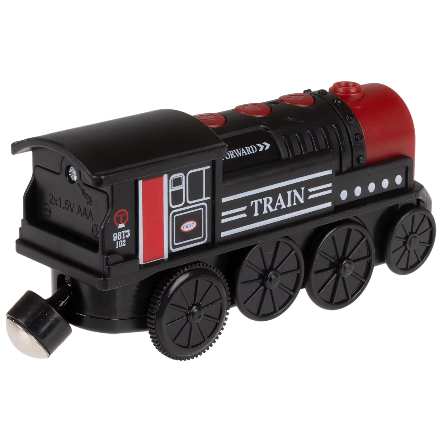 Детская железная дорога с электропоездом 1TOY InterCity, со светом, звуком, паровоз на рельсах, в подарочном наборе, 73 детали