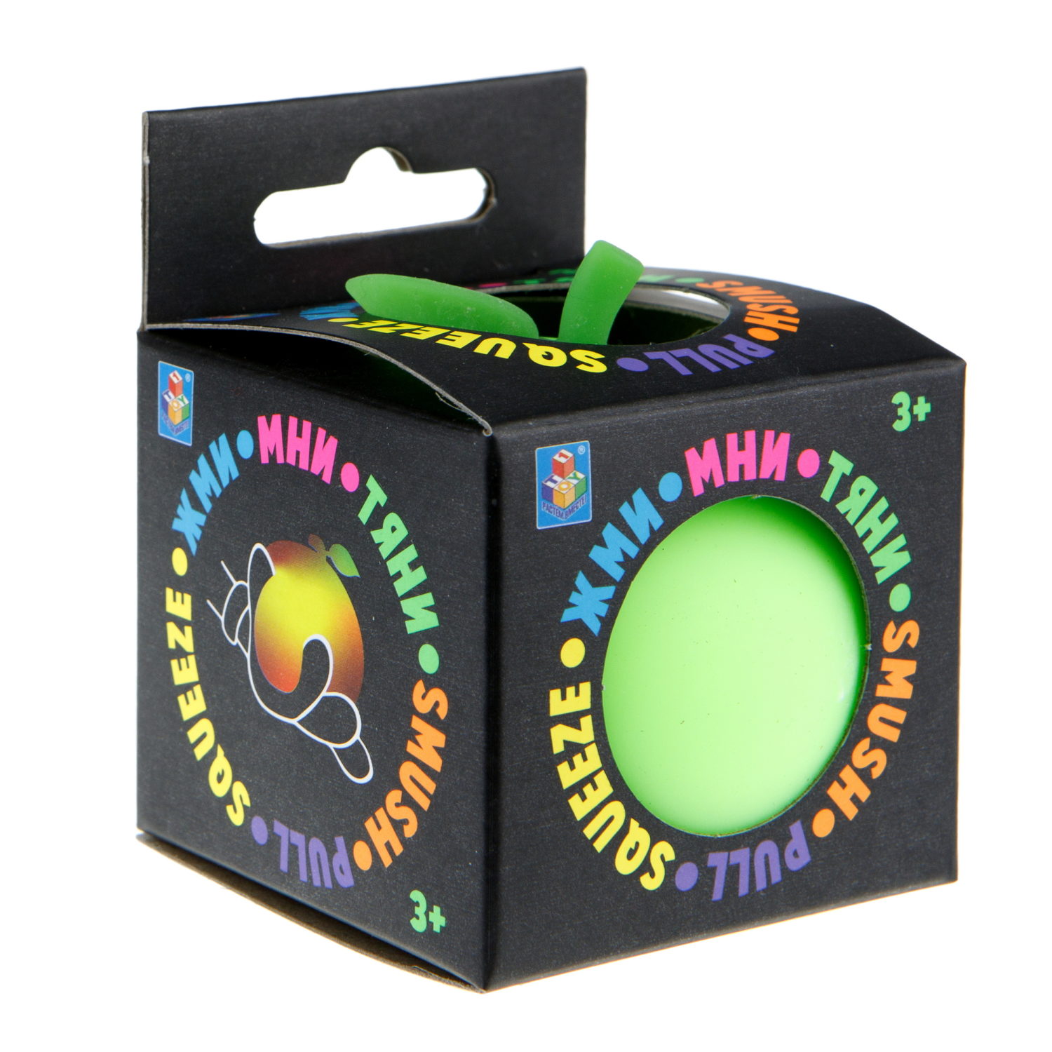 Антистресс-игрушка для рук 1TOY Крутой замес Яблоко, 3 вида в ассортименте, 6,5 см