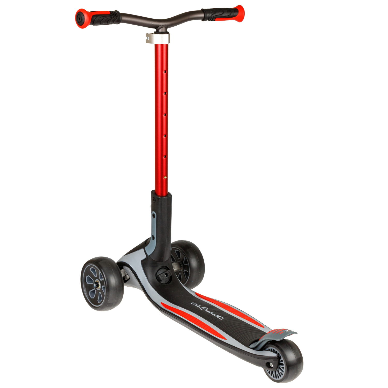 Самокат Top Gear, упр. накл., 3-х кол. PU 2*110/80 мм, складной, регулировка высоты руля, 63*30*102 см, TPR грипсы, черно-красный