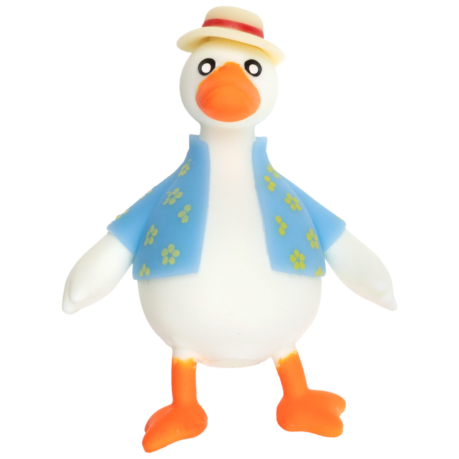 Антистресс-игрушка для рук 1TOY Крутой замес гусь в шляпе и рубашке, 14 см