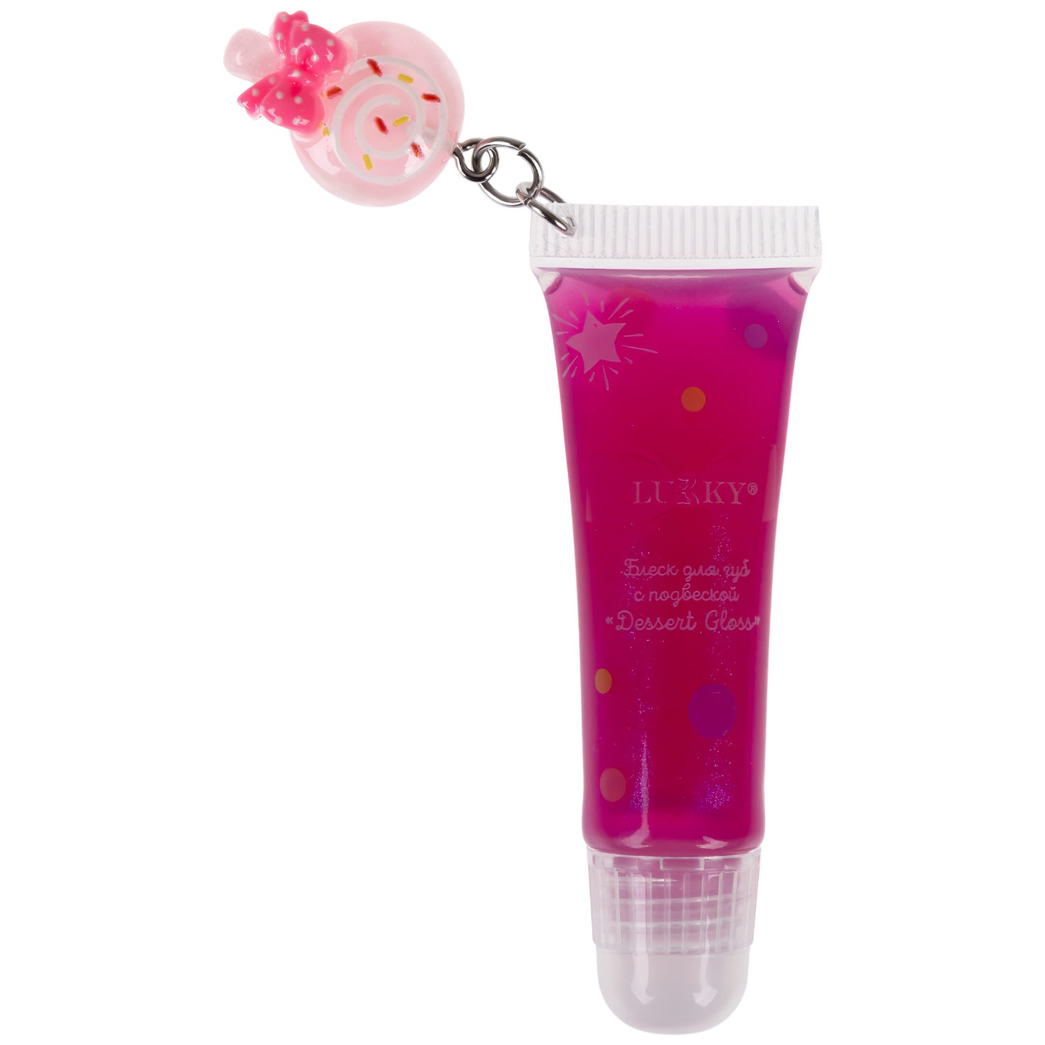 Глянец для губ Lukky Dessert Gloss, с ароматом конфет, нежно-сиреневый, 6 мл