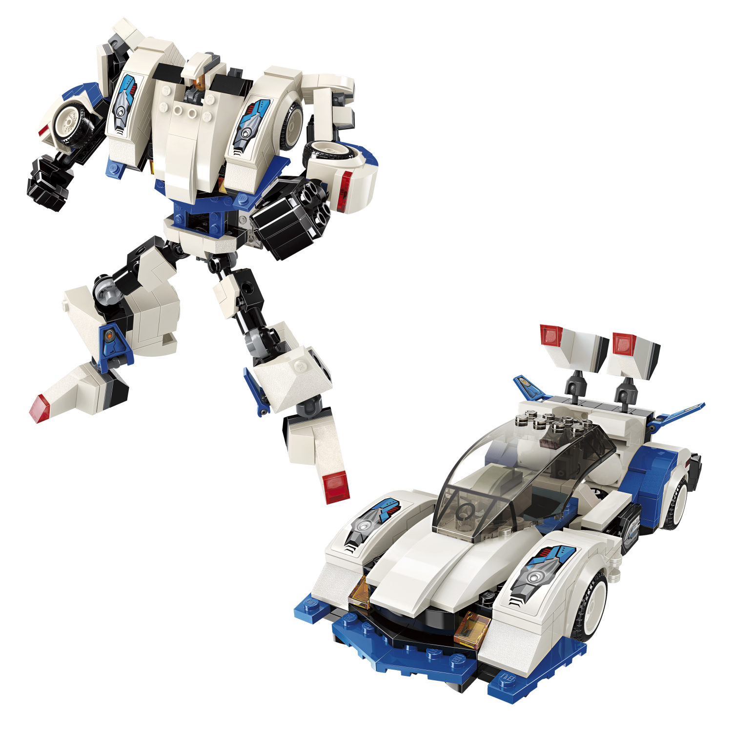 Конструктор 1TOY Blockformers Transbot "Суперкар-Спэйсфайтер"