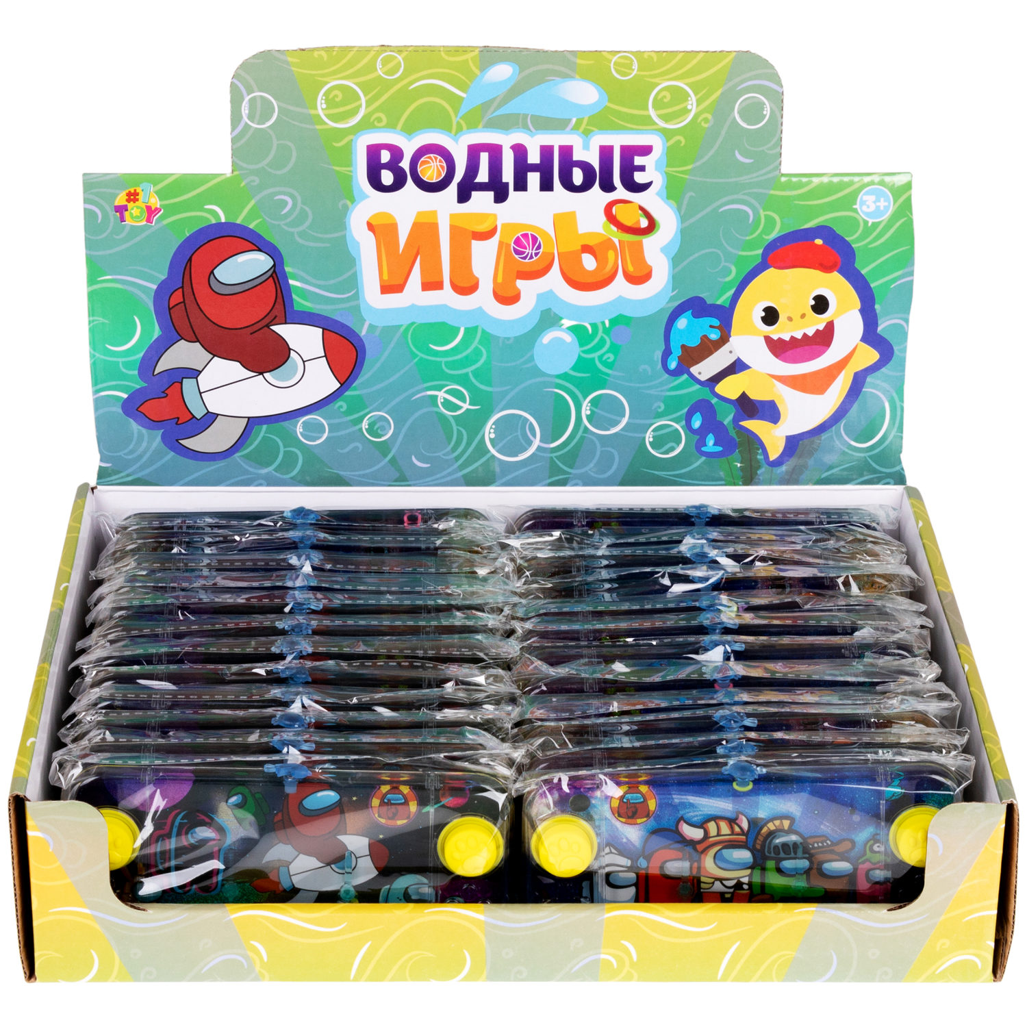 1TOY Игра с водой насади колечки амонгусы, 3 вида в ассортименте, 15,5*7*2см