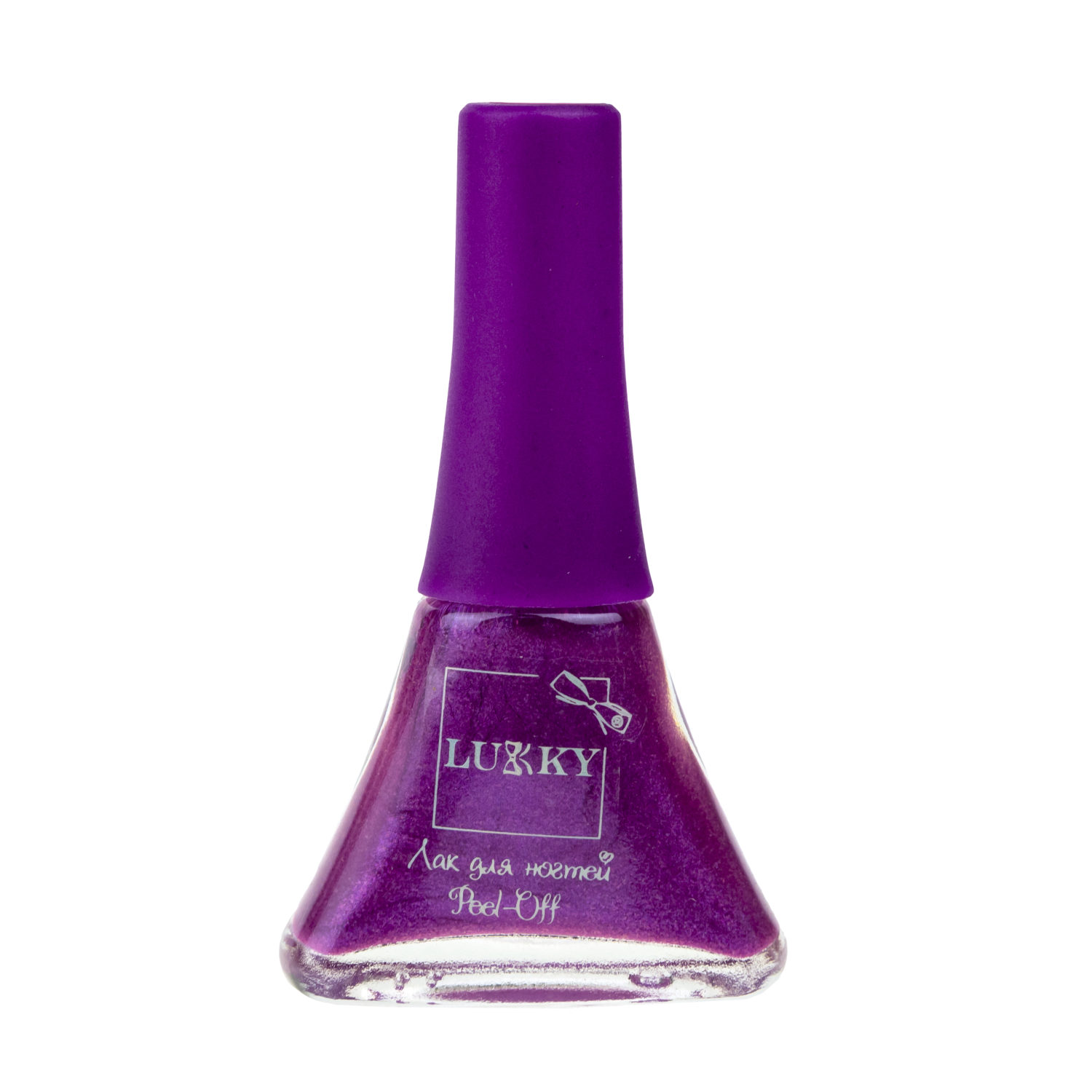 Набор для маникюра детский LUKKY Нэйл-Дизайн #3 Капелька: лак для ногтей на водной основе ежевичный и стразы-наклейки