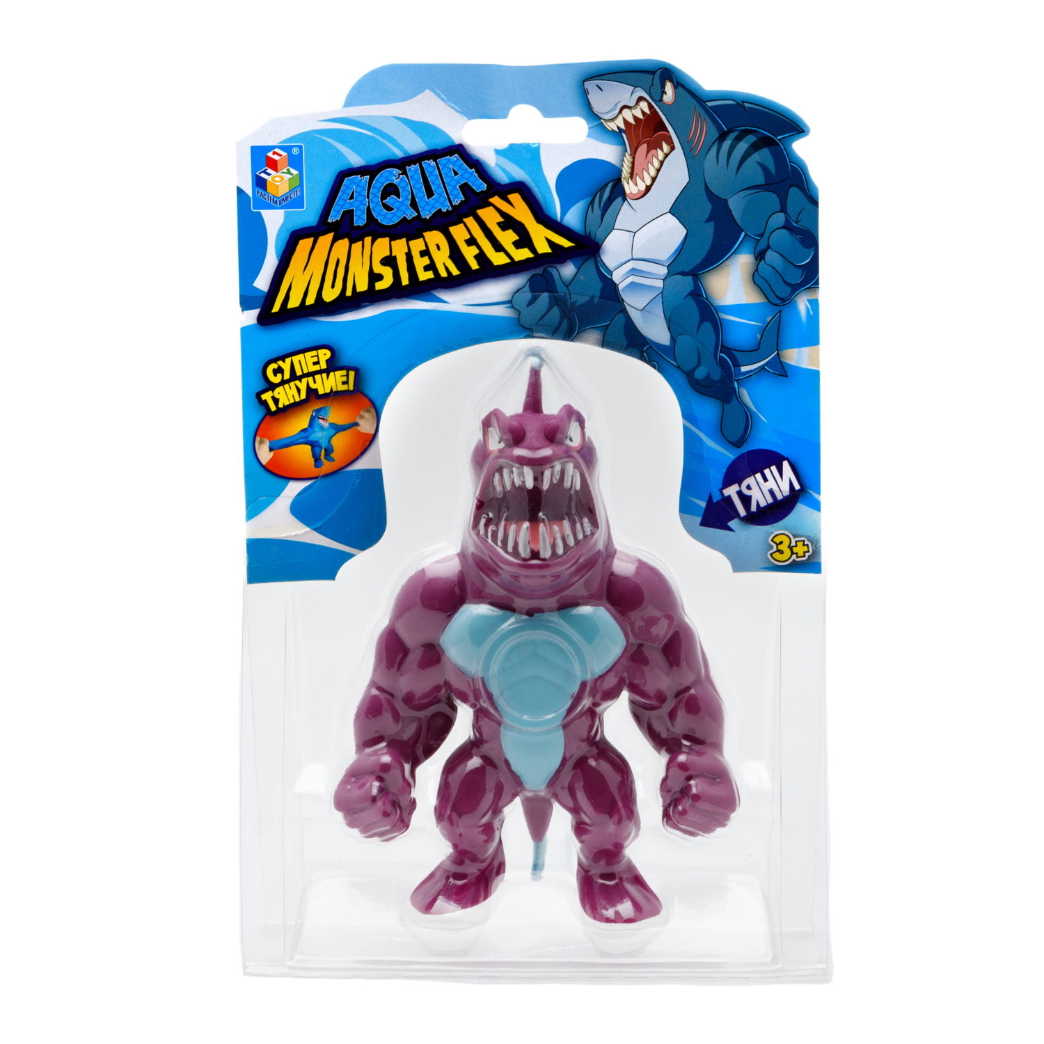 1Toy Игрушка для мальчика, тянучка монстр MONSTER FLEX AQUA, антистресс, 14 видов в ассортименте